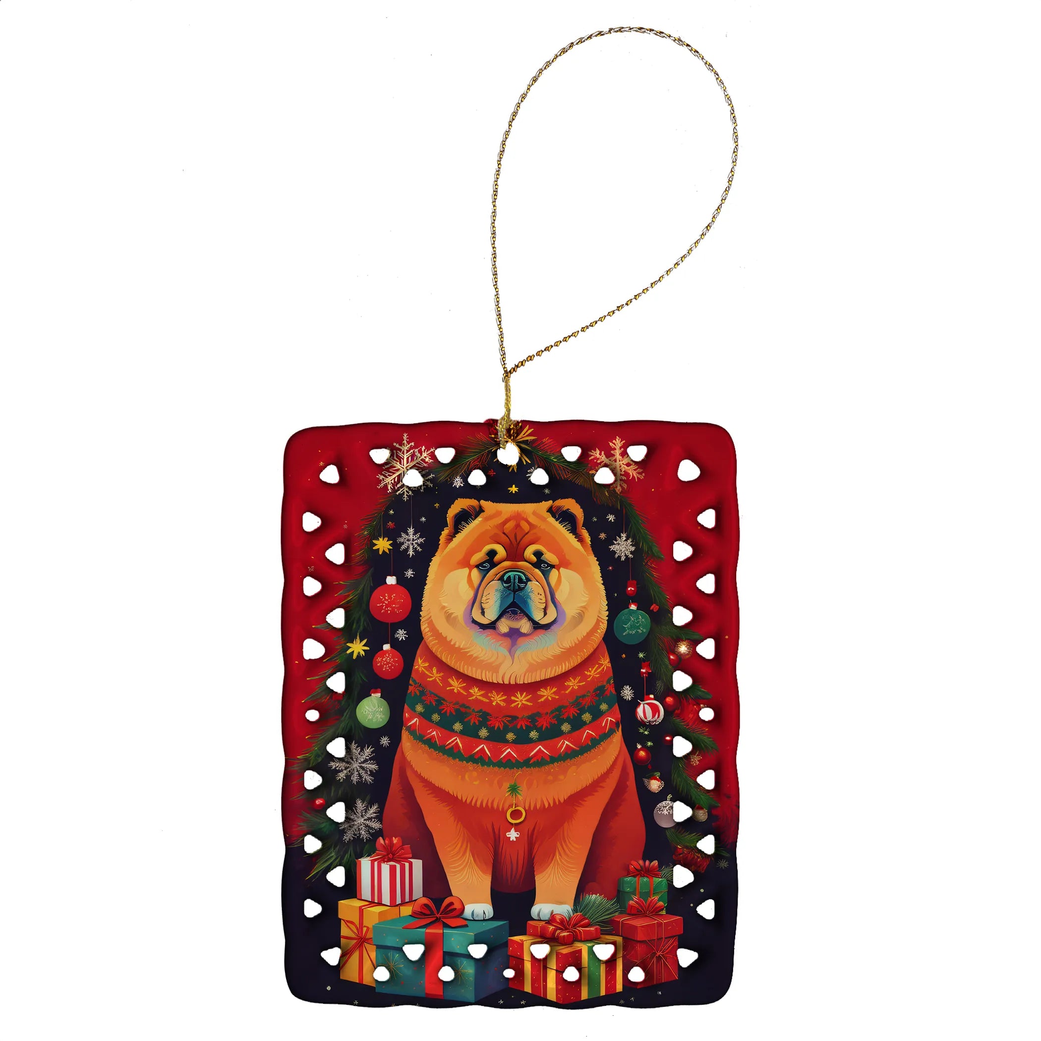 Holiday Christmas Porcelain Ornament