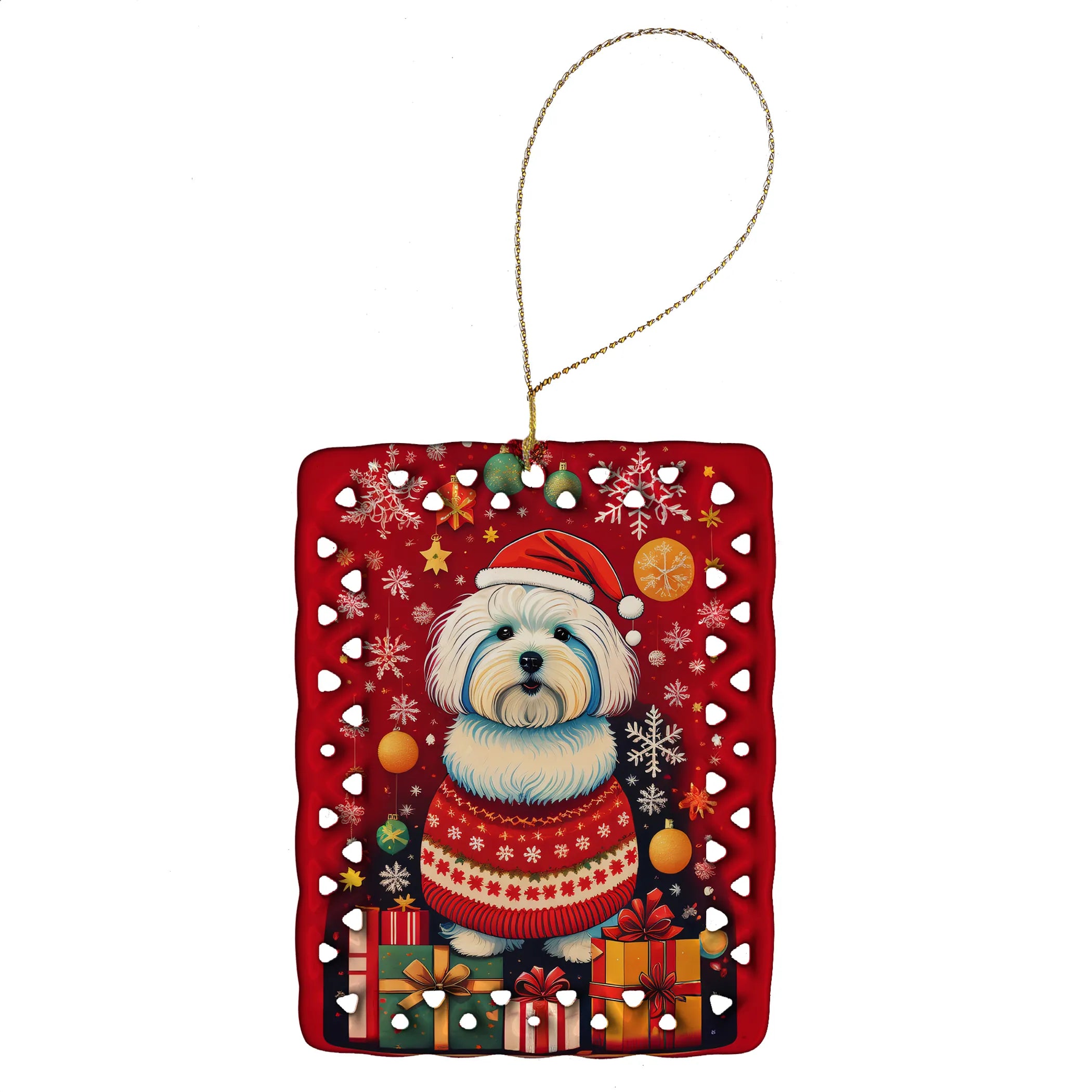 Holiday Christmas Porcelain Ornament