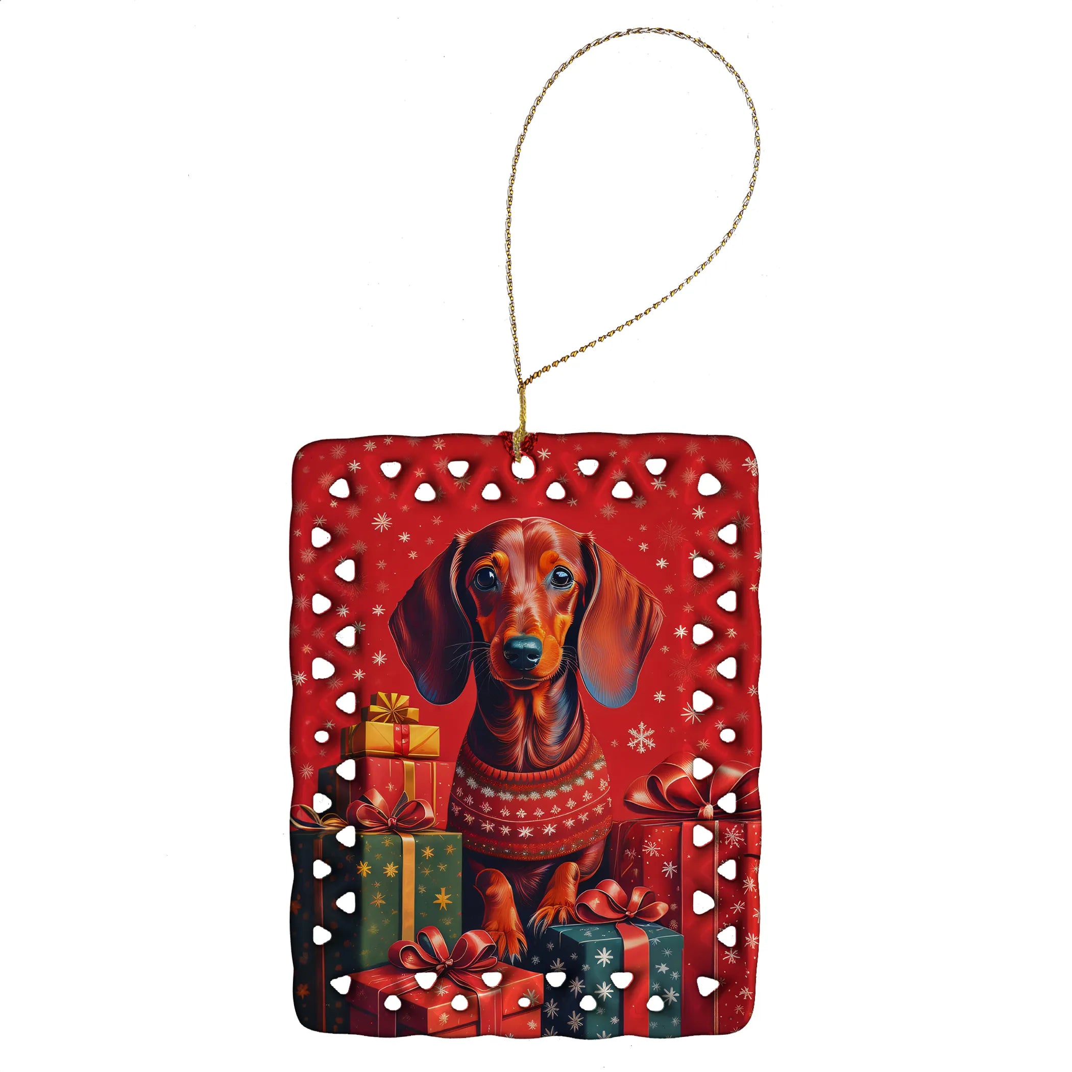 Holiday Christmas Porcelain Ornament