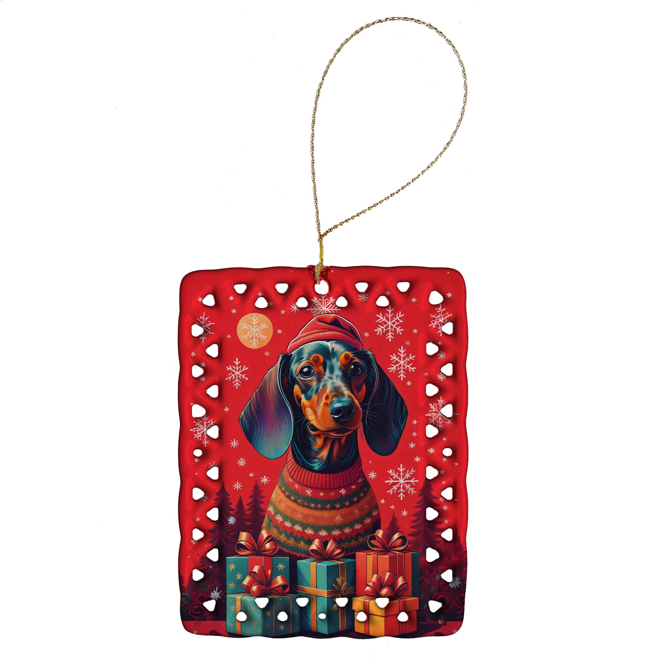 Holiday Christmas Porcelain Ornament