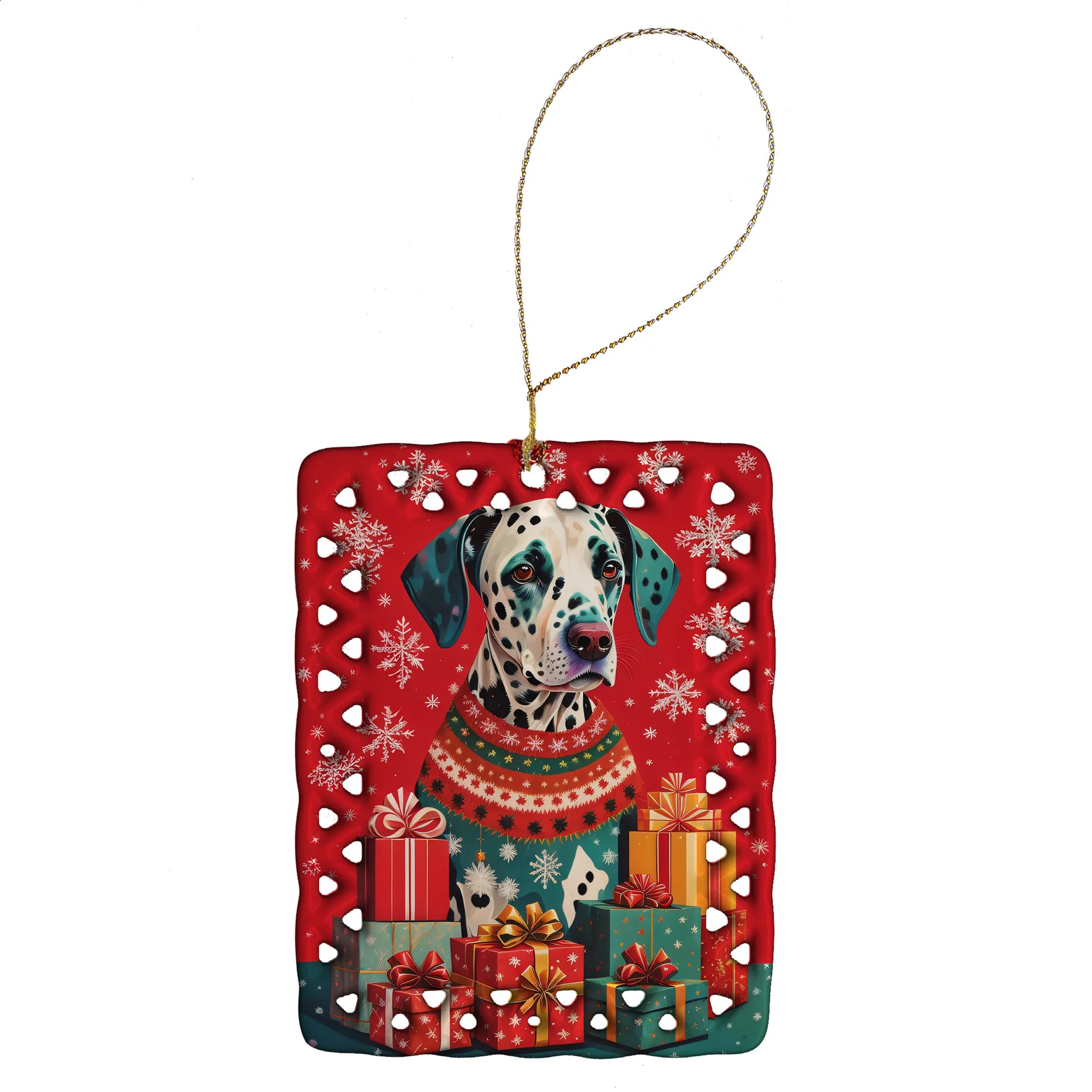 Holiday Christmas Porcelain Ornament