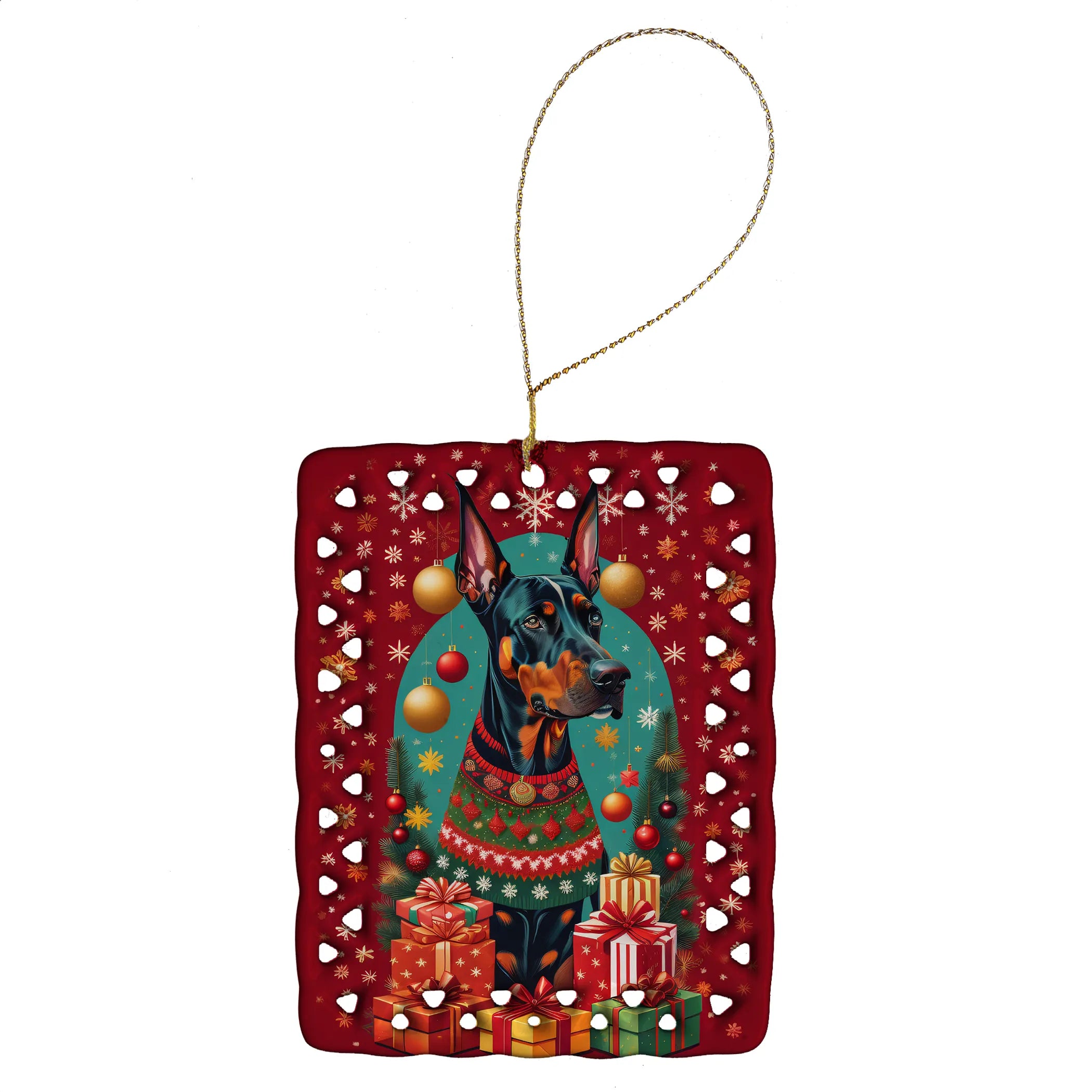 Holiday Christmas Porcelain Ornament