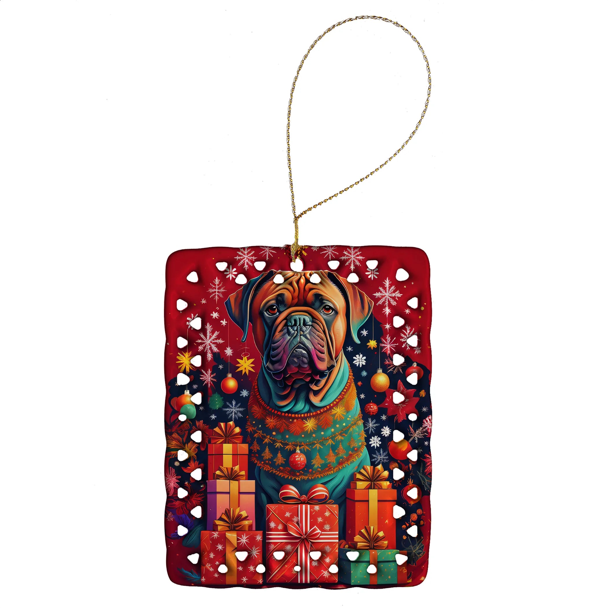 Holiday Christmas Porcelain Ornament