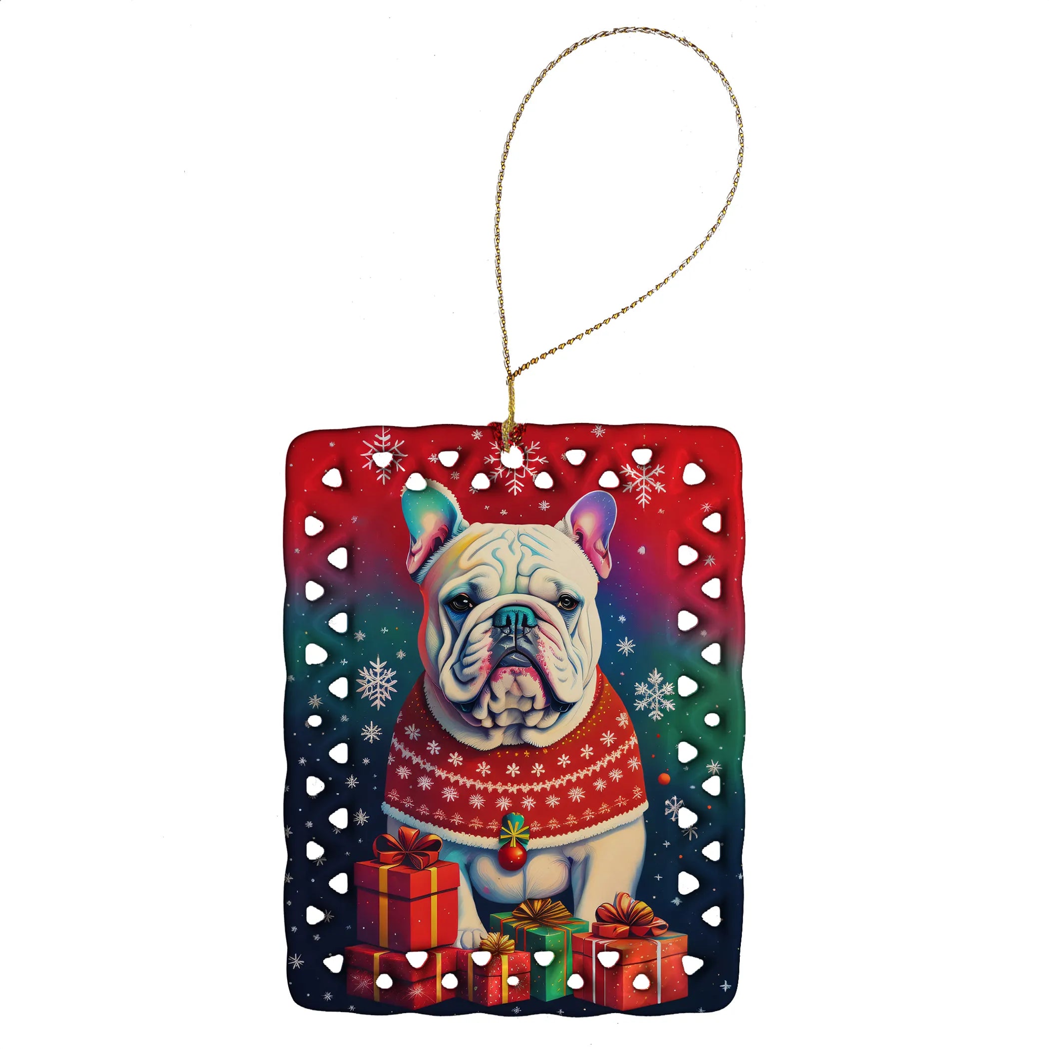 Holiday Christmas Porcelain Ornament