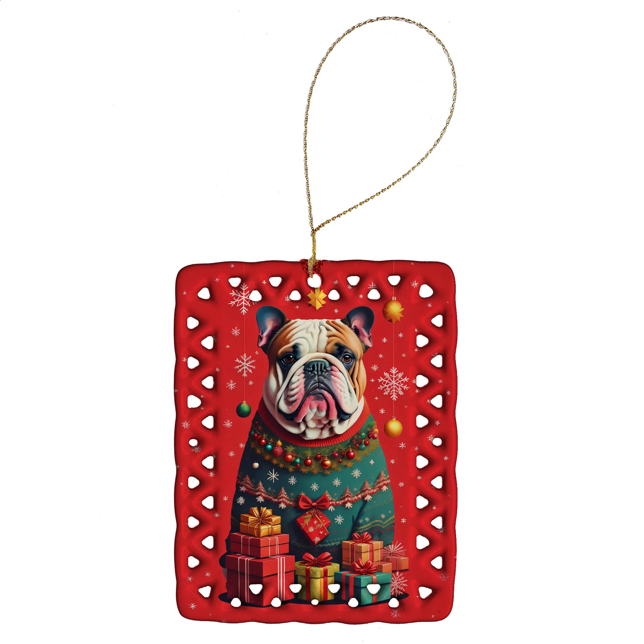 Holiday Christmas Porcelain Ornament