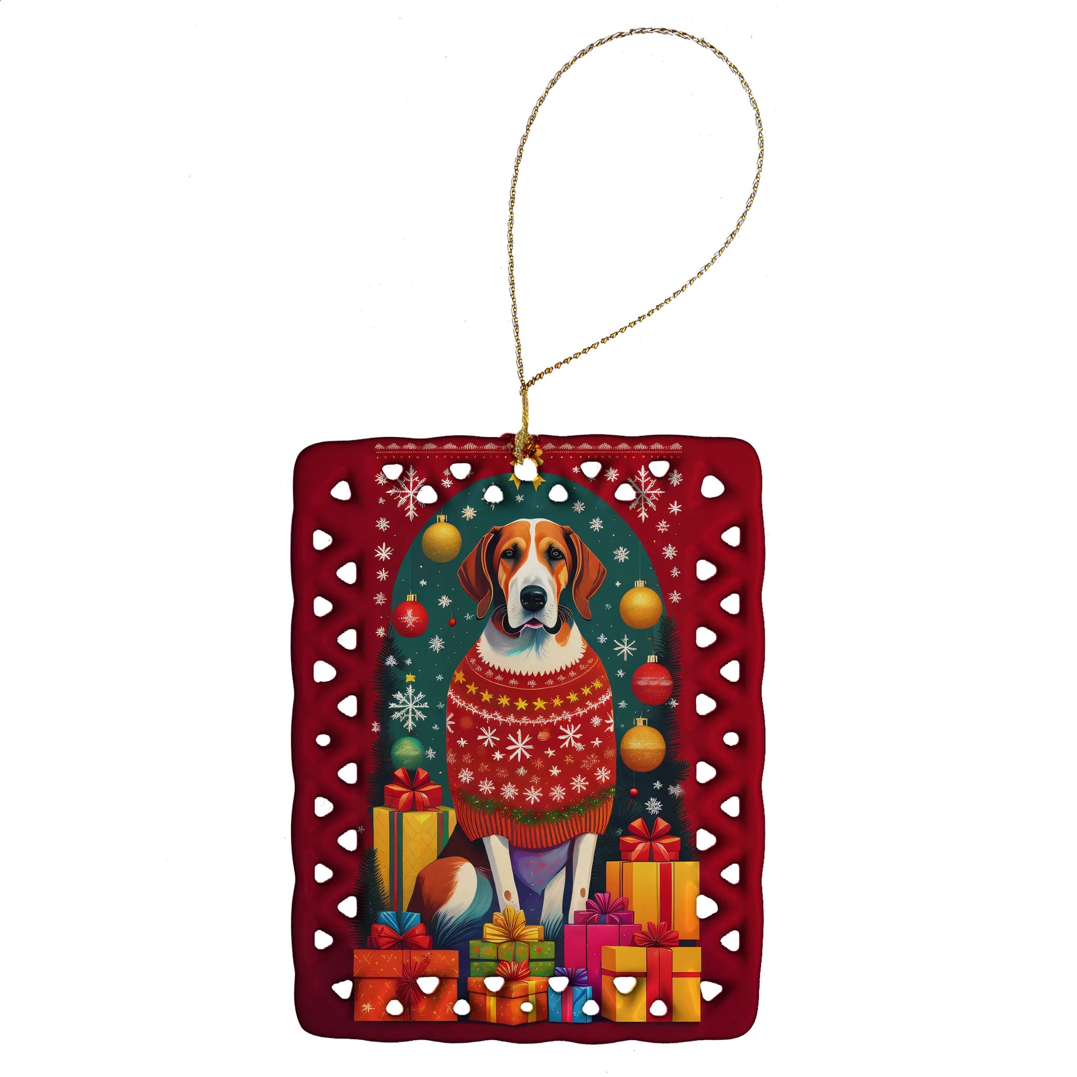 Holiday Christmas Porcelain Ornament