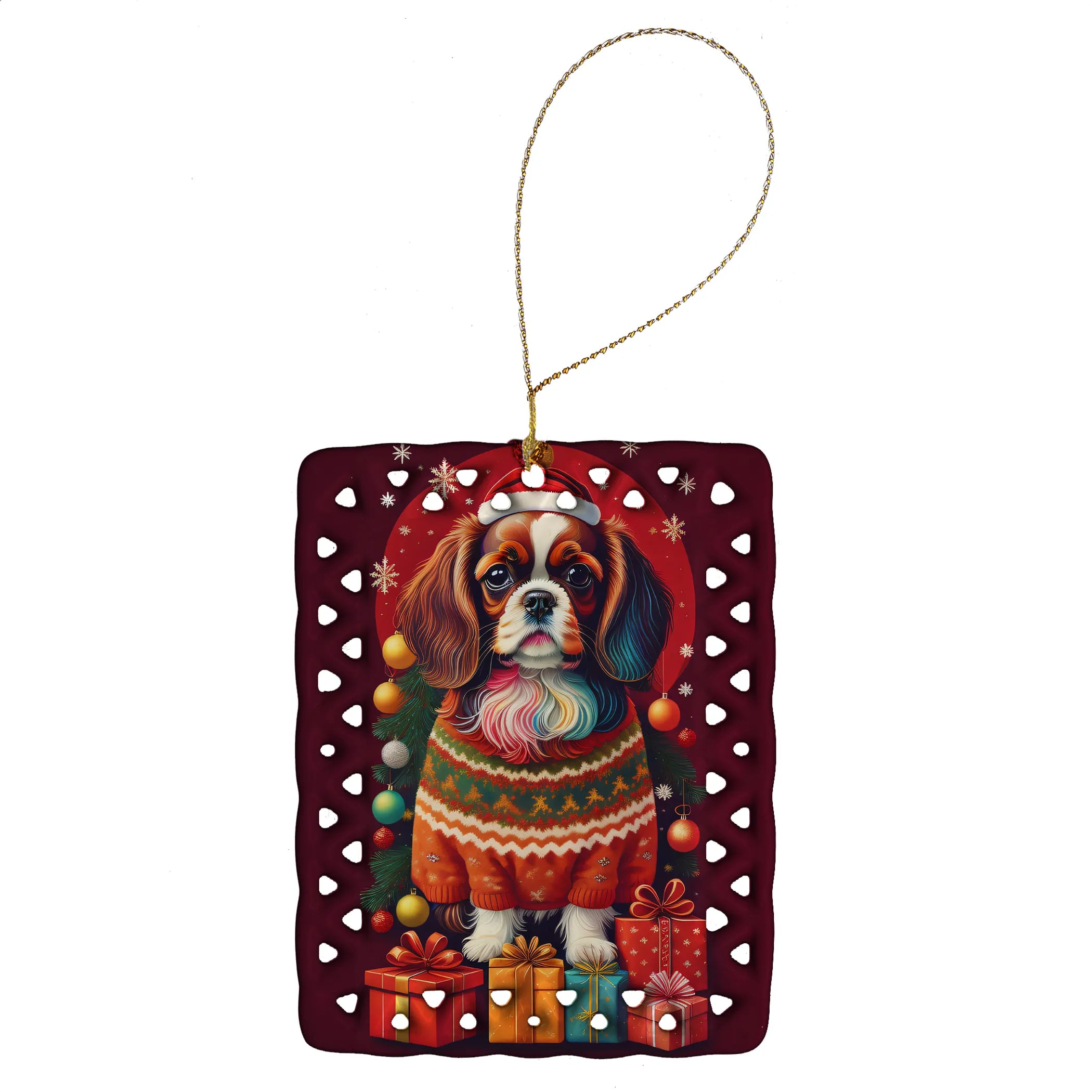 Holiday Christmas Porcelain Ornament