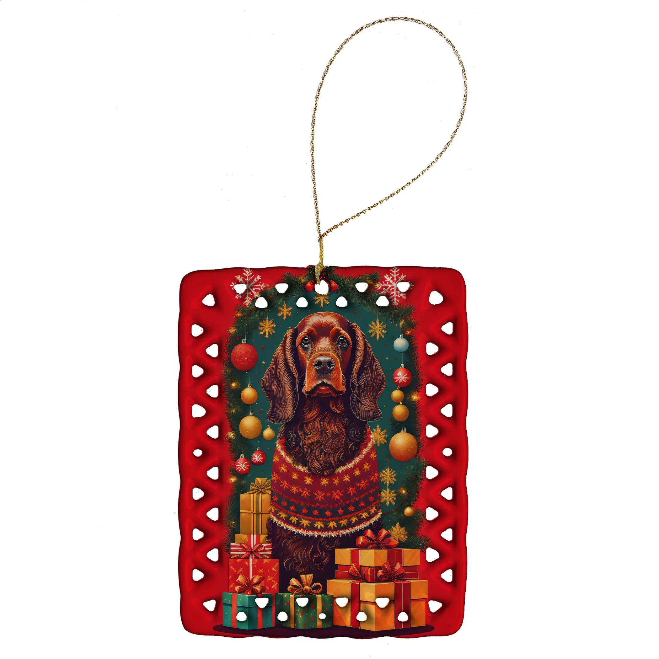 Holiday Christmas Porcelain Ornament