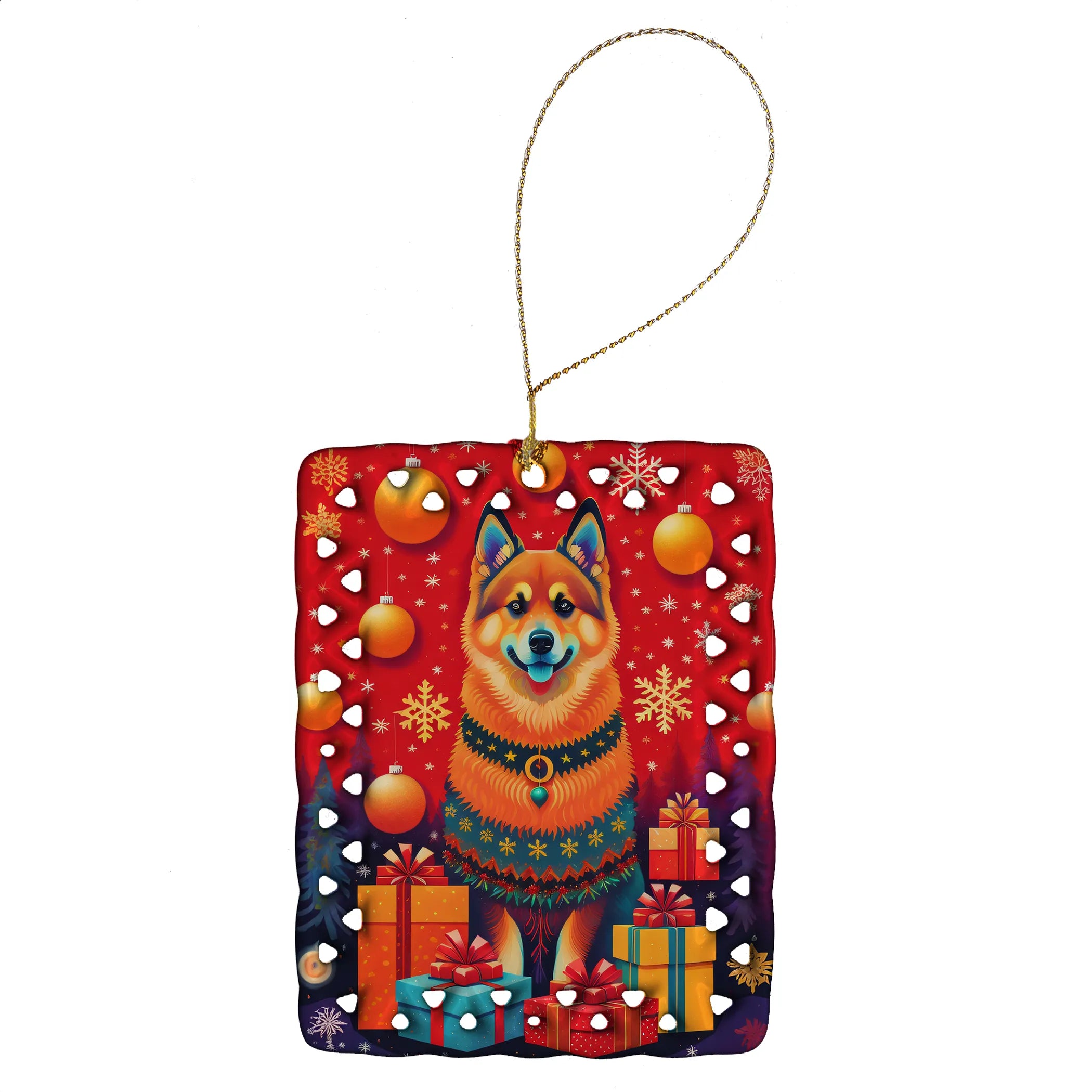 Holiday Christmas Porcelain Ornament