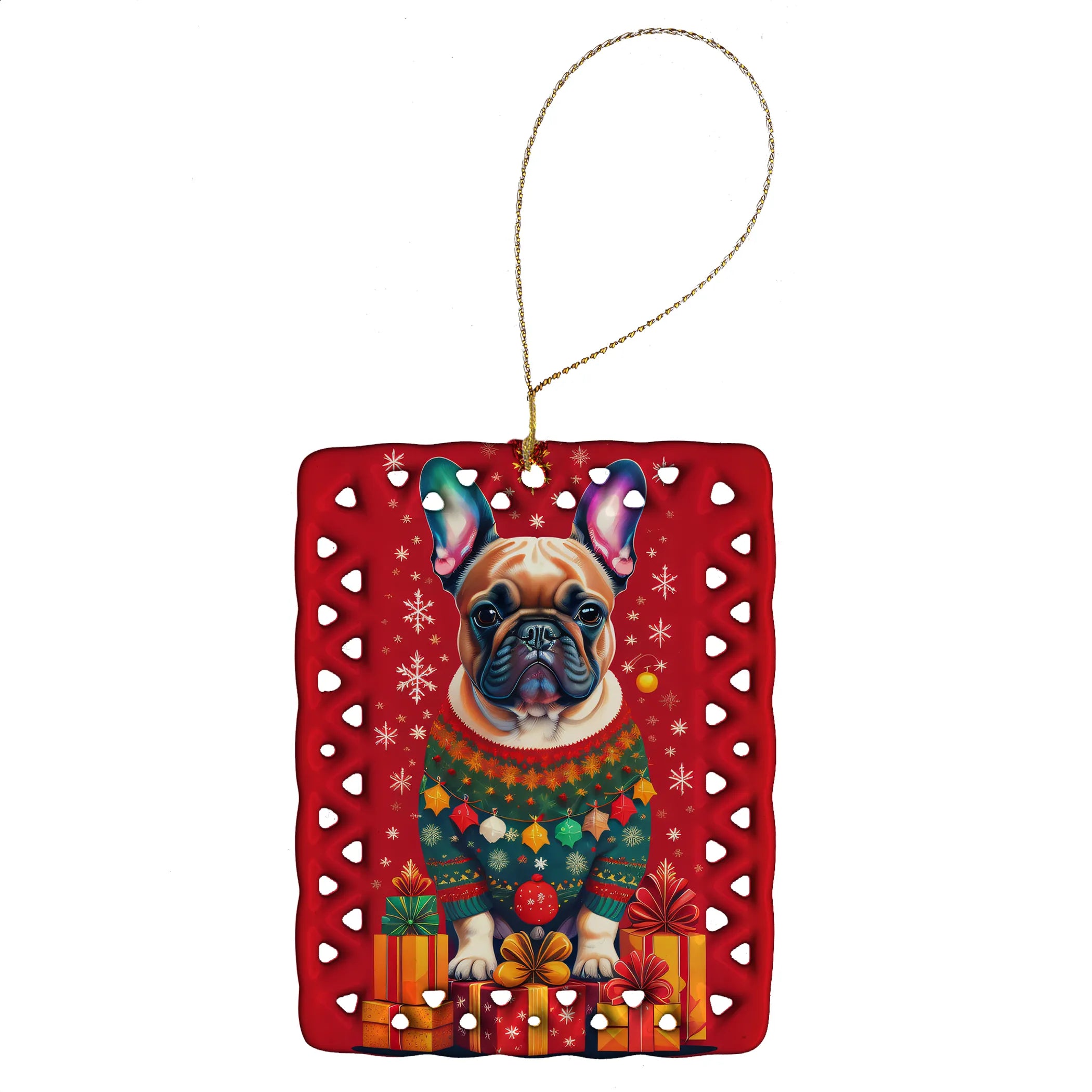 Holiday Christmas Porcelain Ornament