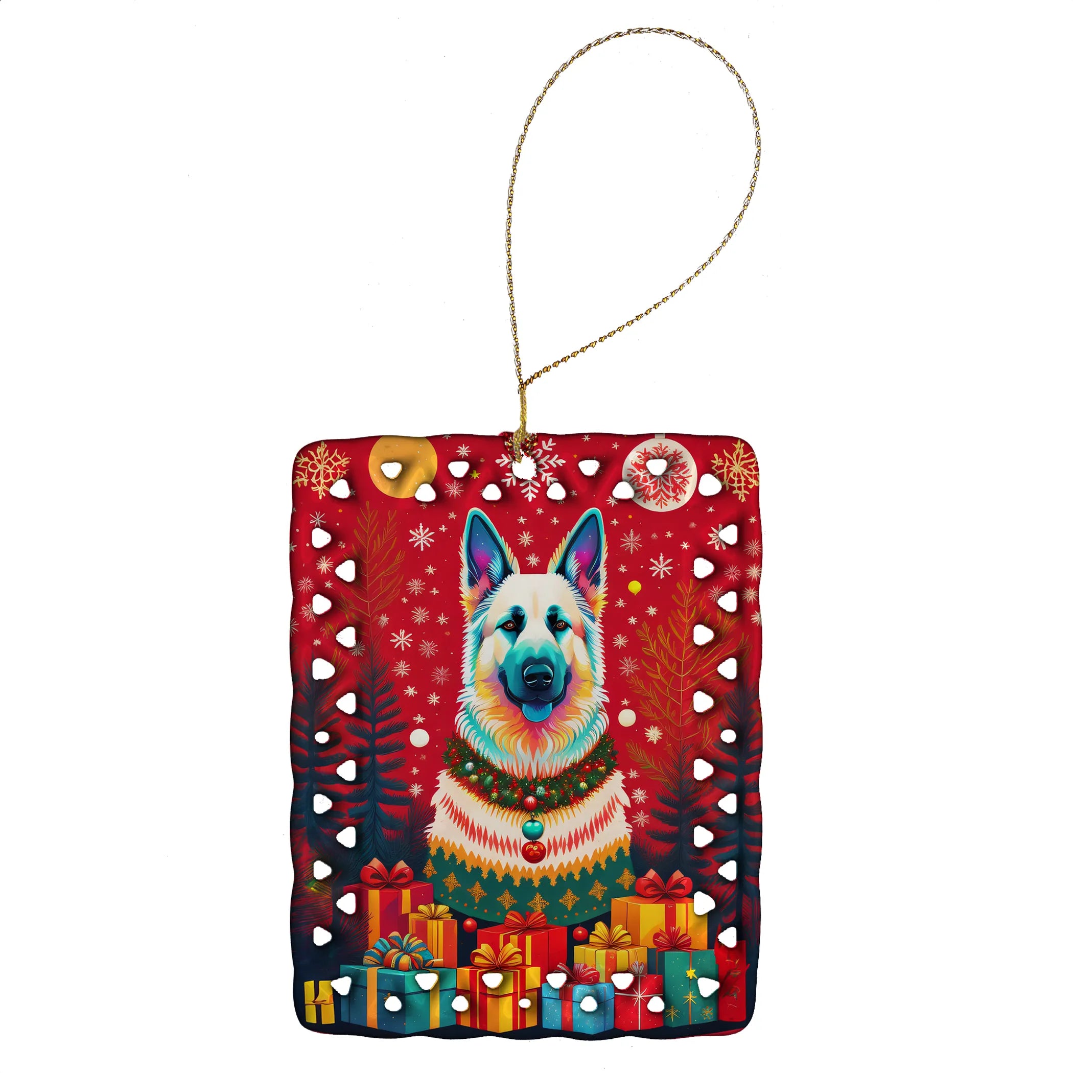 Holiday Christmas Porcelain Ornament