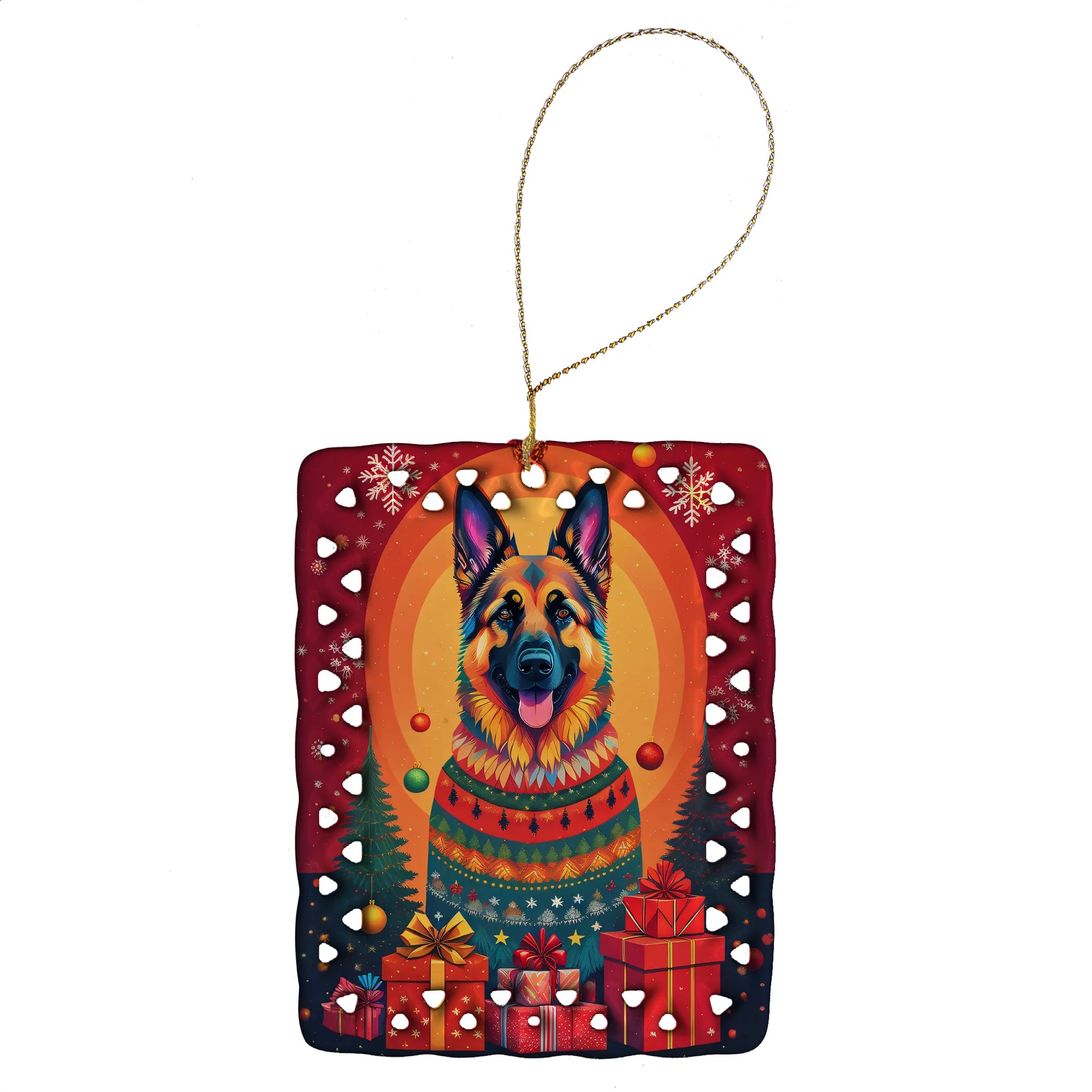 Holiday Christmas Porcelain Ornament