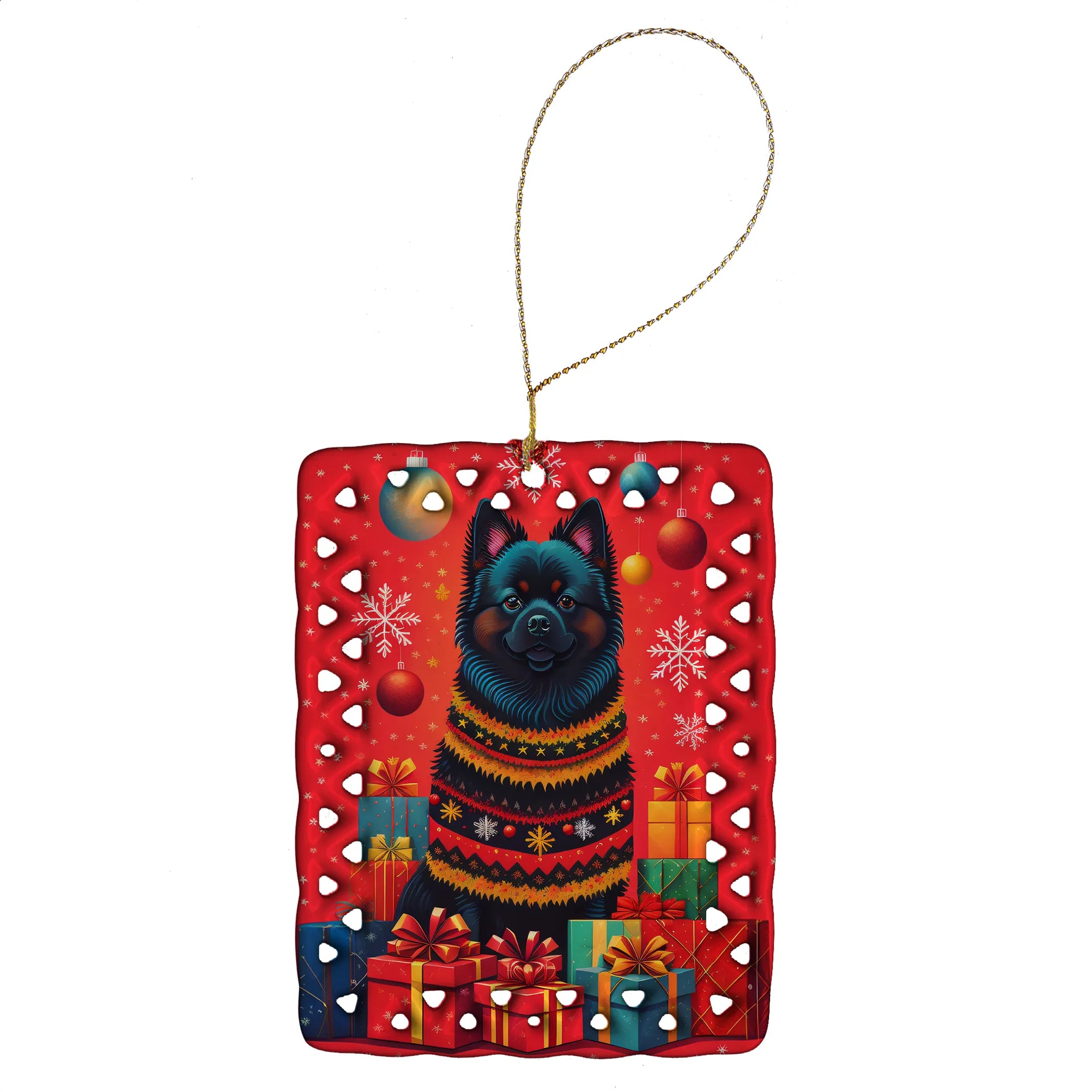 Holiday Christmas Porcelain Ornament