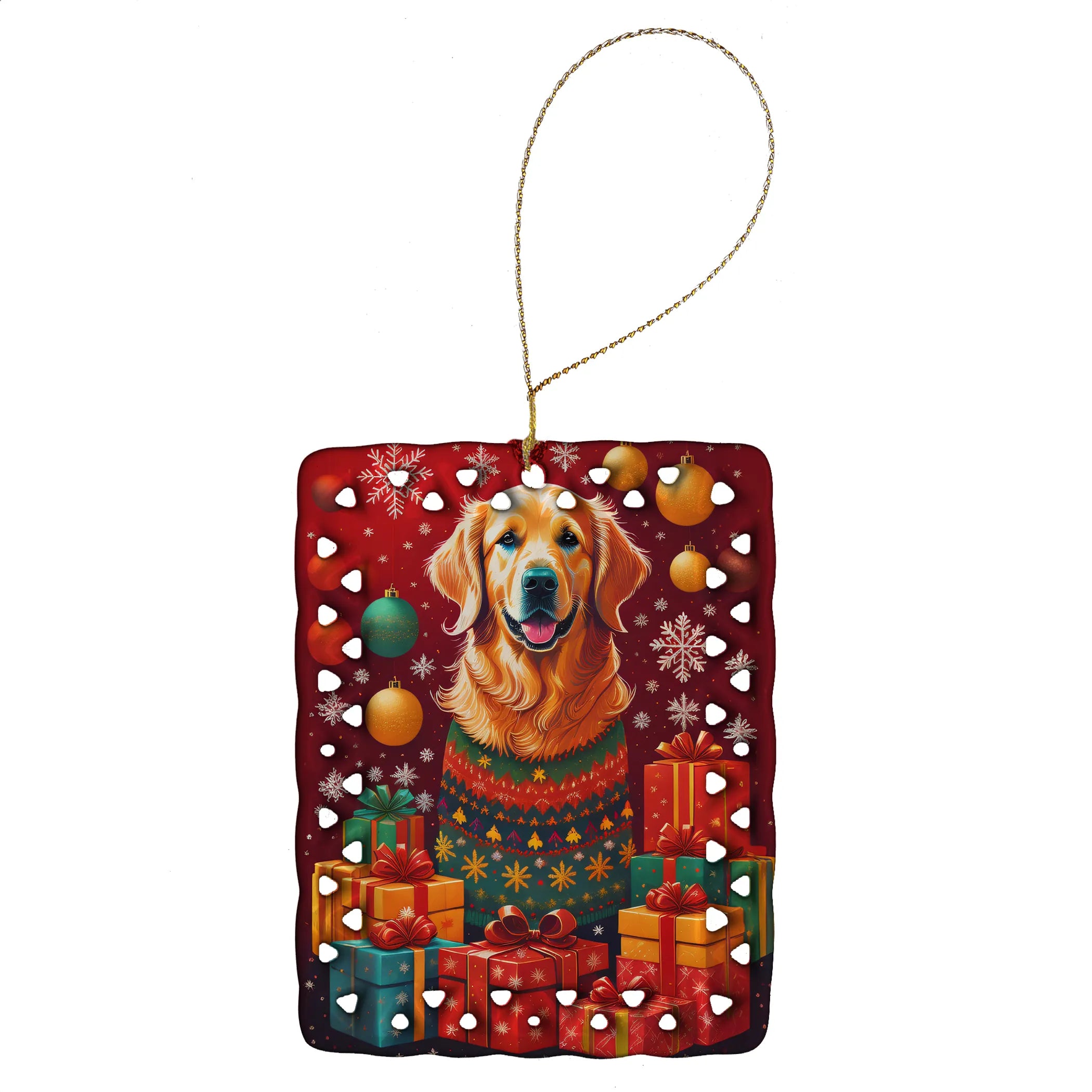 Holiday Christmas Porcelain Ornament