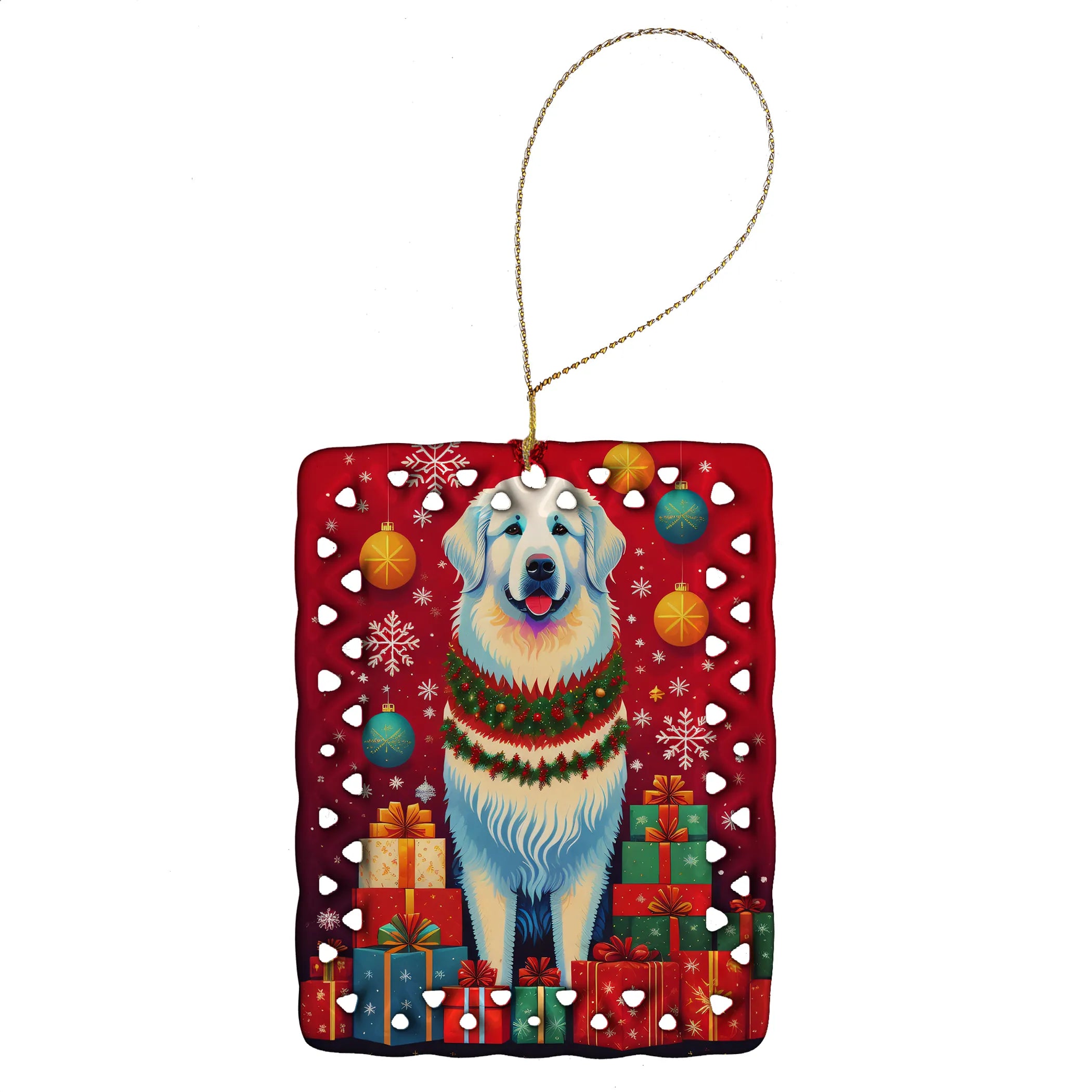 Holiday Christmas Porcelain Ornament