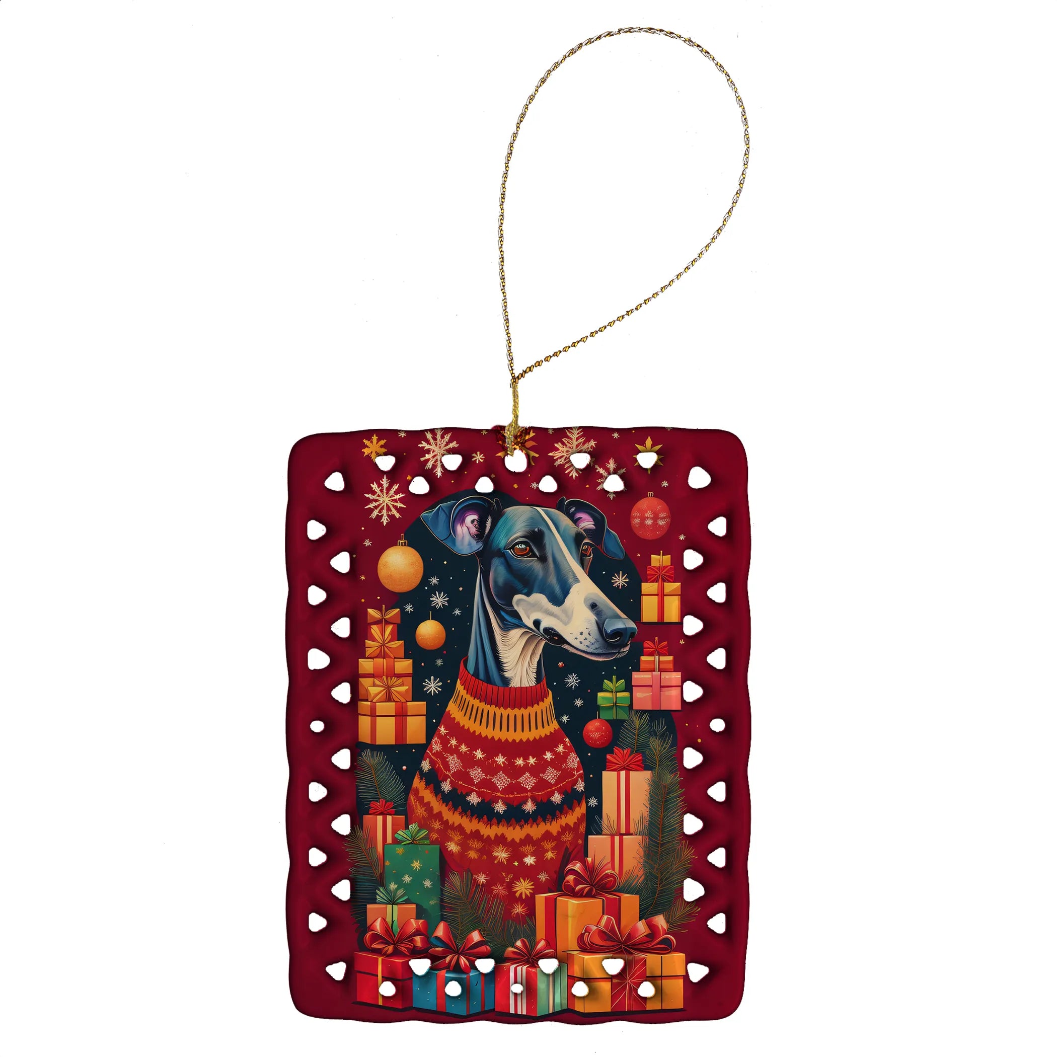 Holiday Christmas Porcelain Ornament