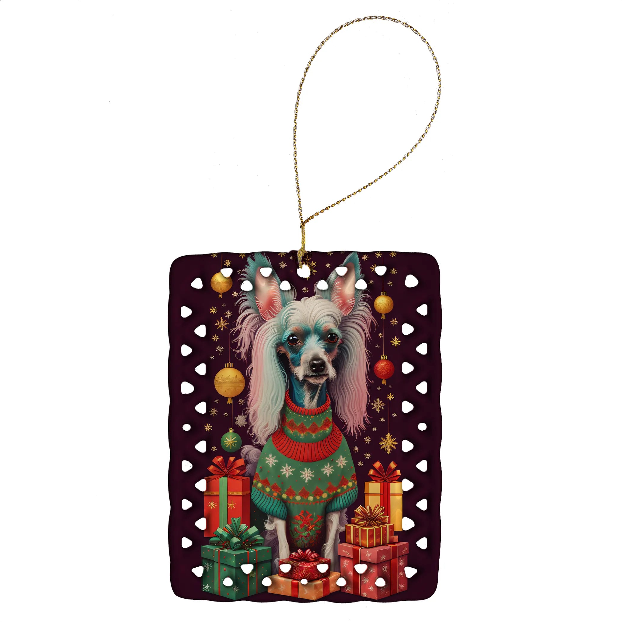 Holiday Christmas Porcelain Ornament