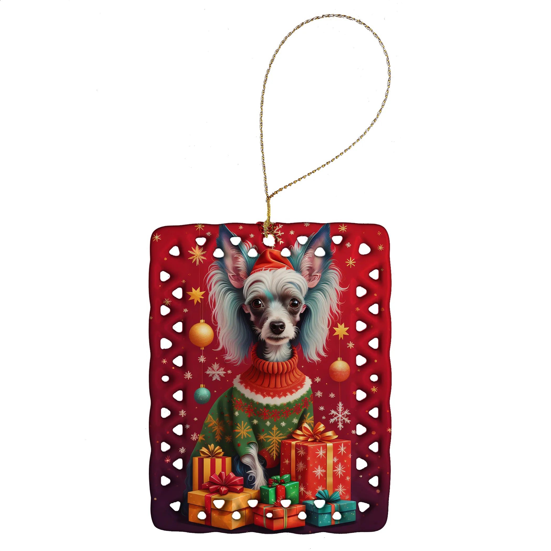 Holiday Christmas Porcelain Ornament