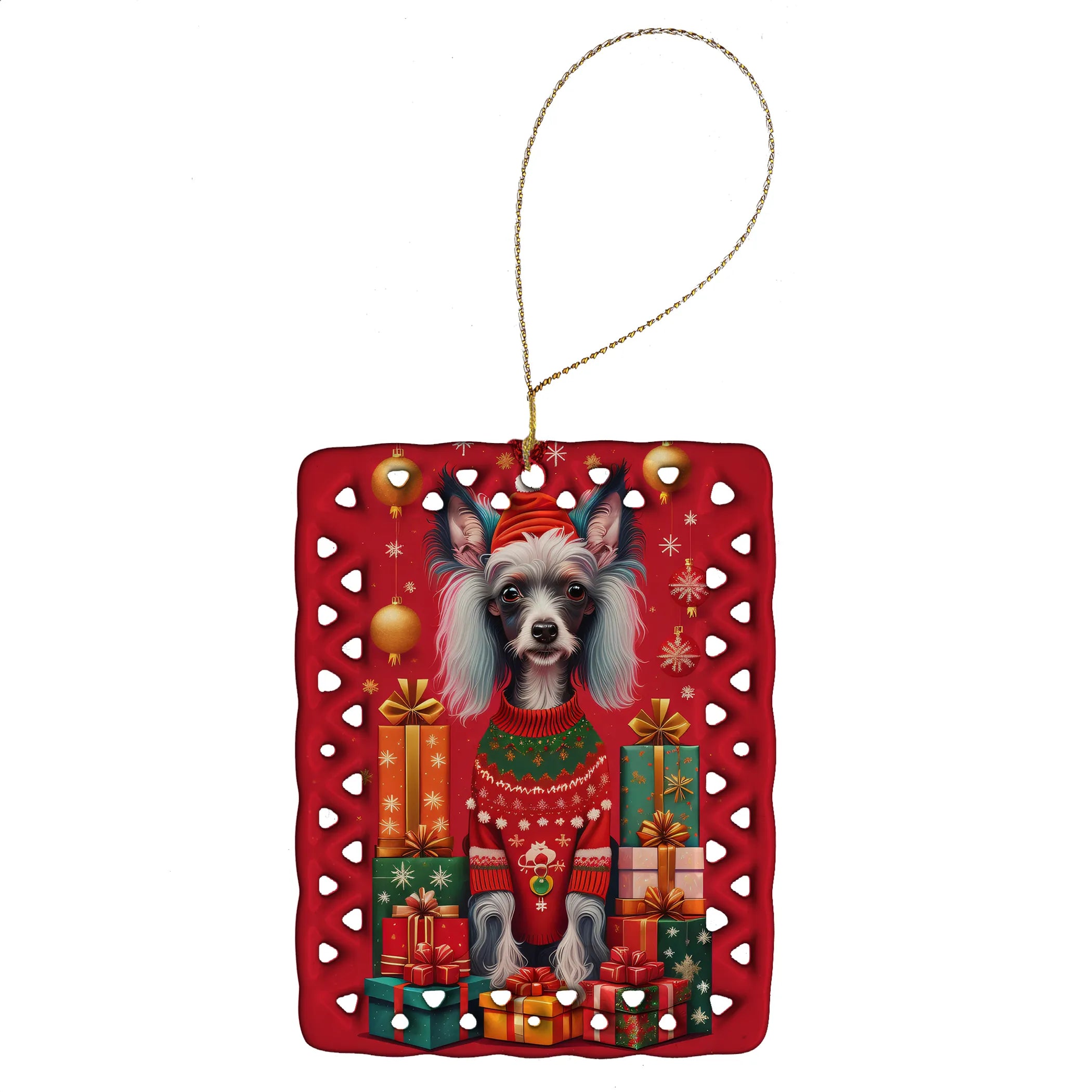 Holiday Christmas Porcelain Ornament