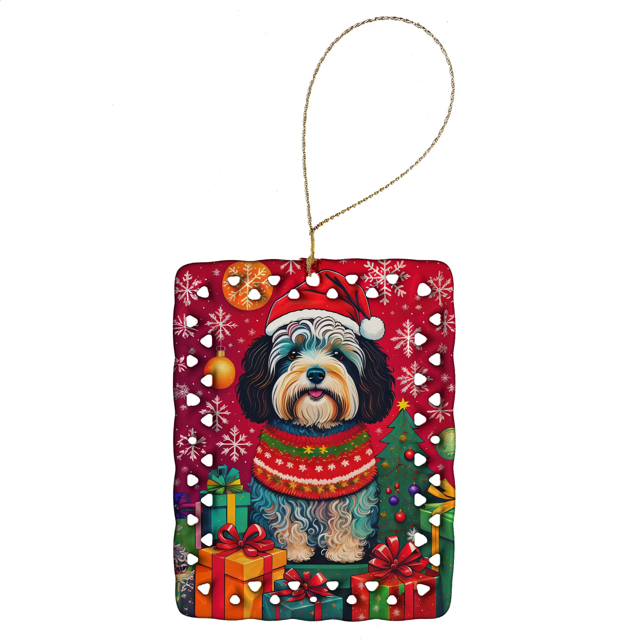 Holiday Christmas Porcelain Ornament