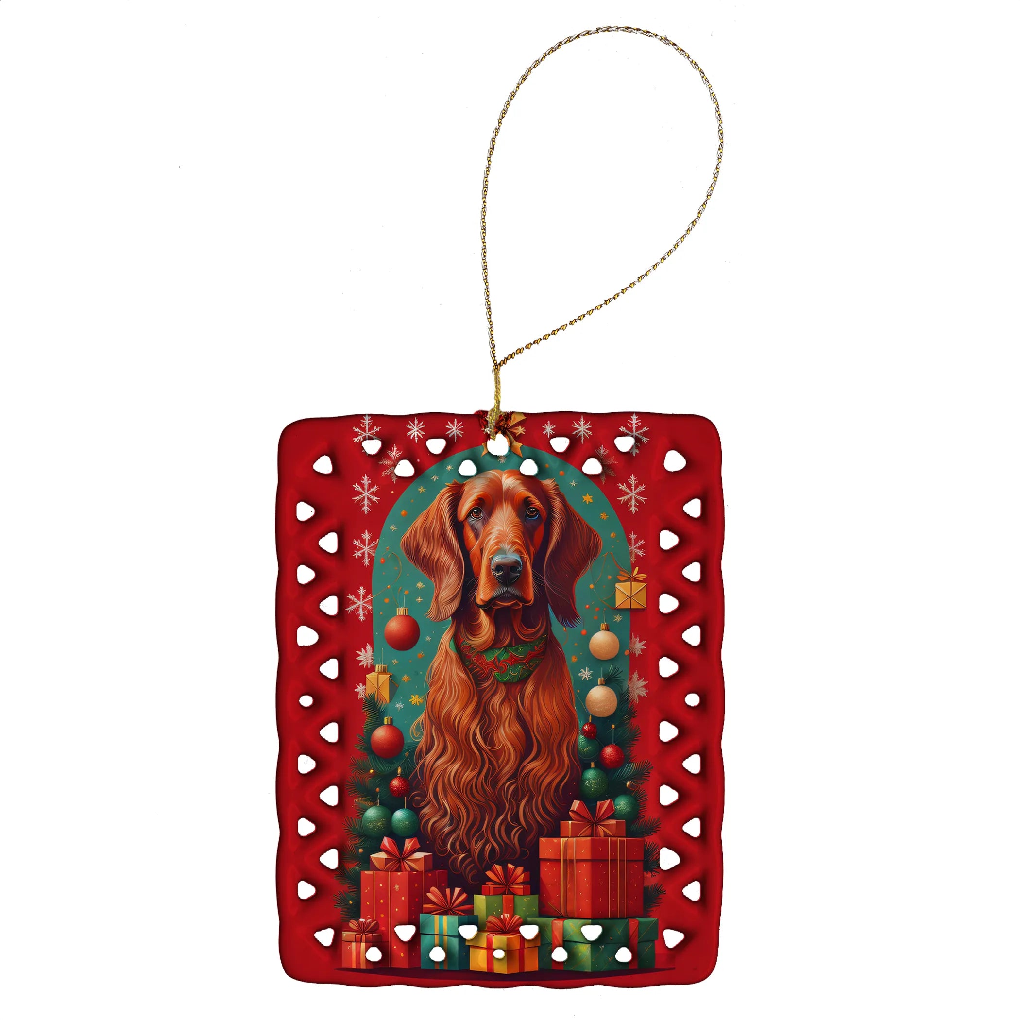 Holiday Christmas Porcelain Ornament
