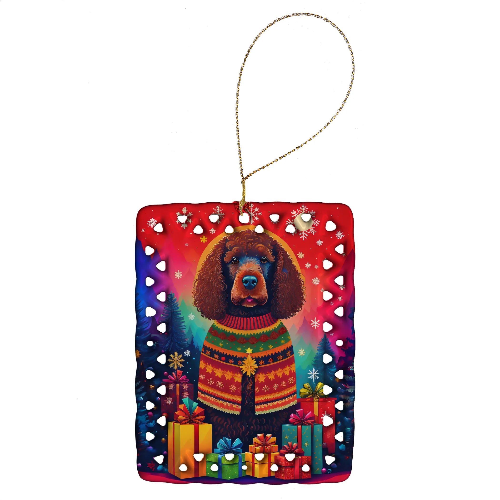 Holiday Christmas Porcelain Ornament
