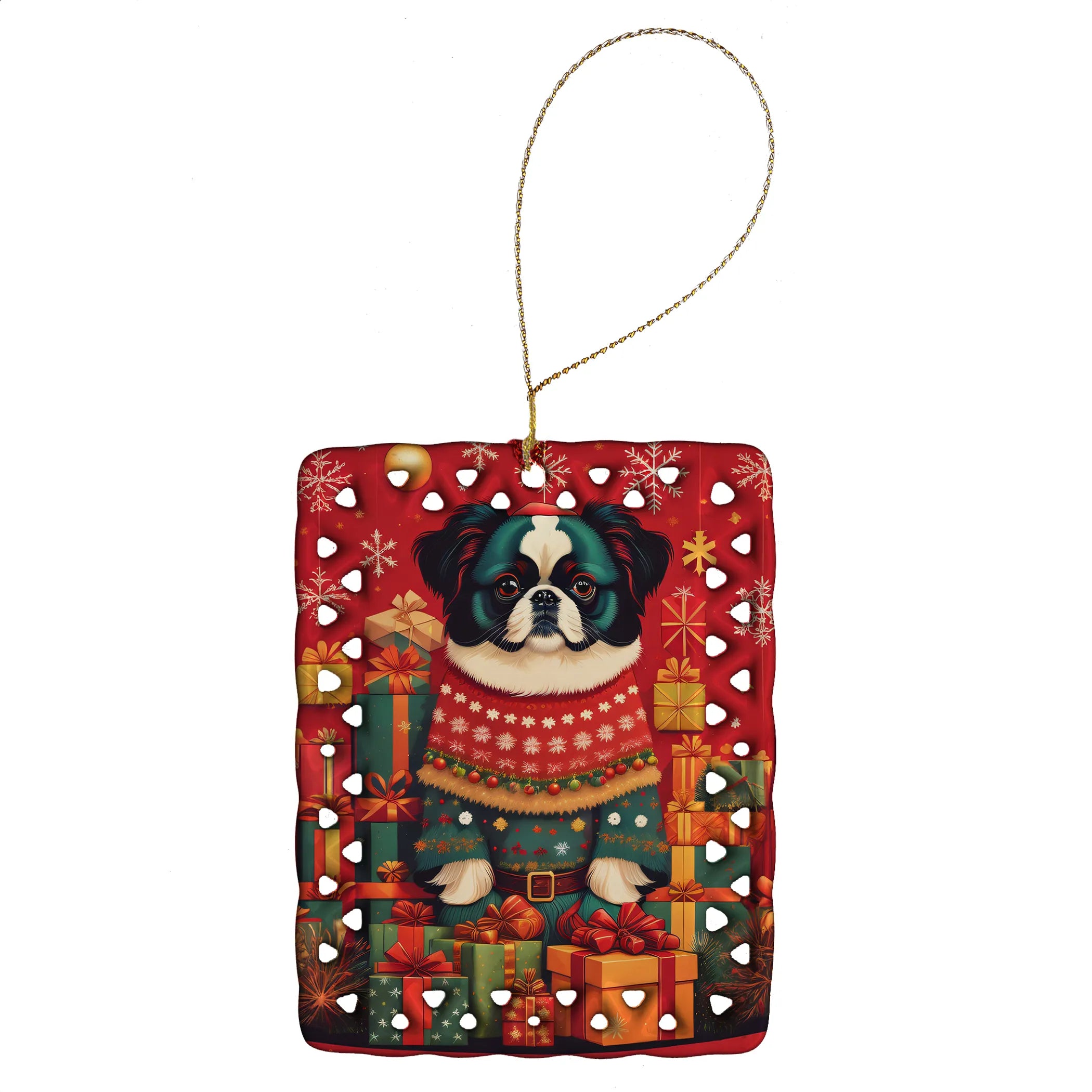 Holiday Christmas Porcelain Ornament