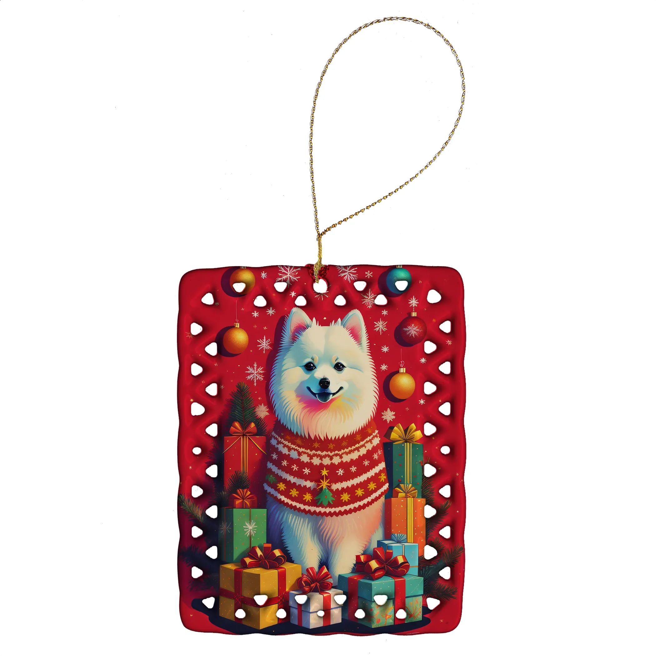 Holiday Christmas Porcelain Ornament