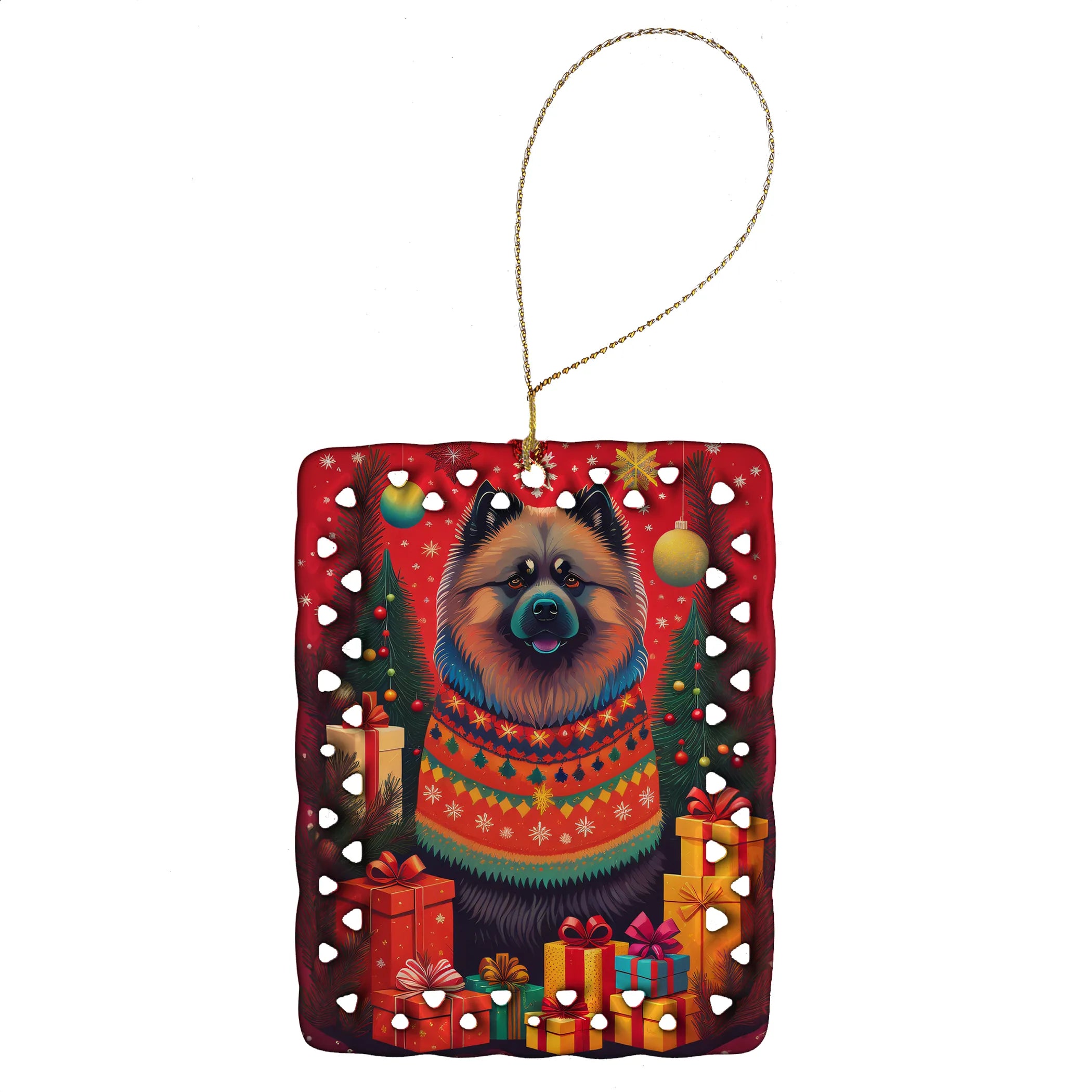 Holiday Christmas Porcelain Ornament