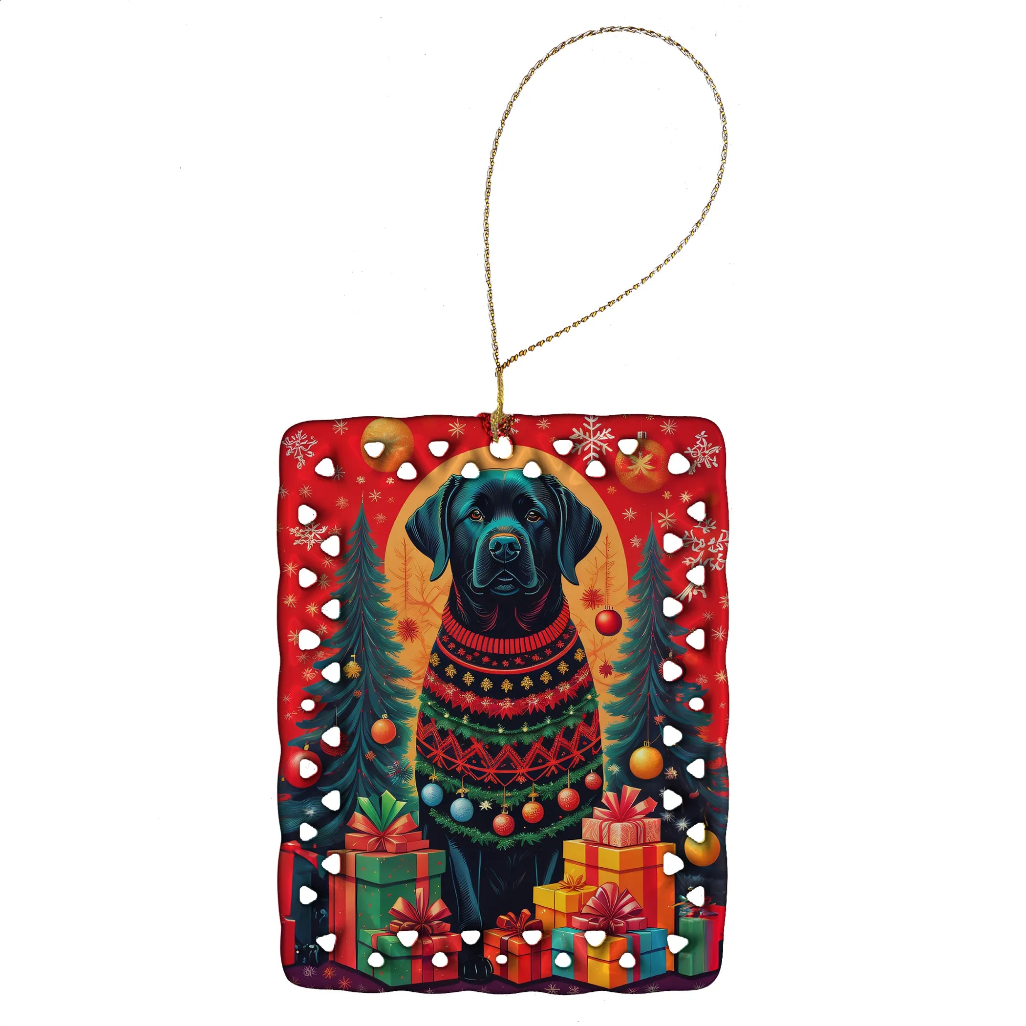 Holiday Christmas Porcelain Ornament