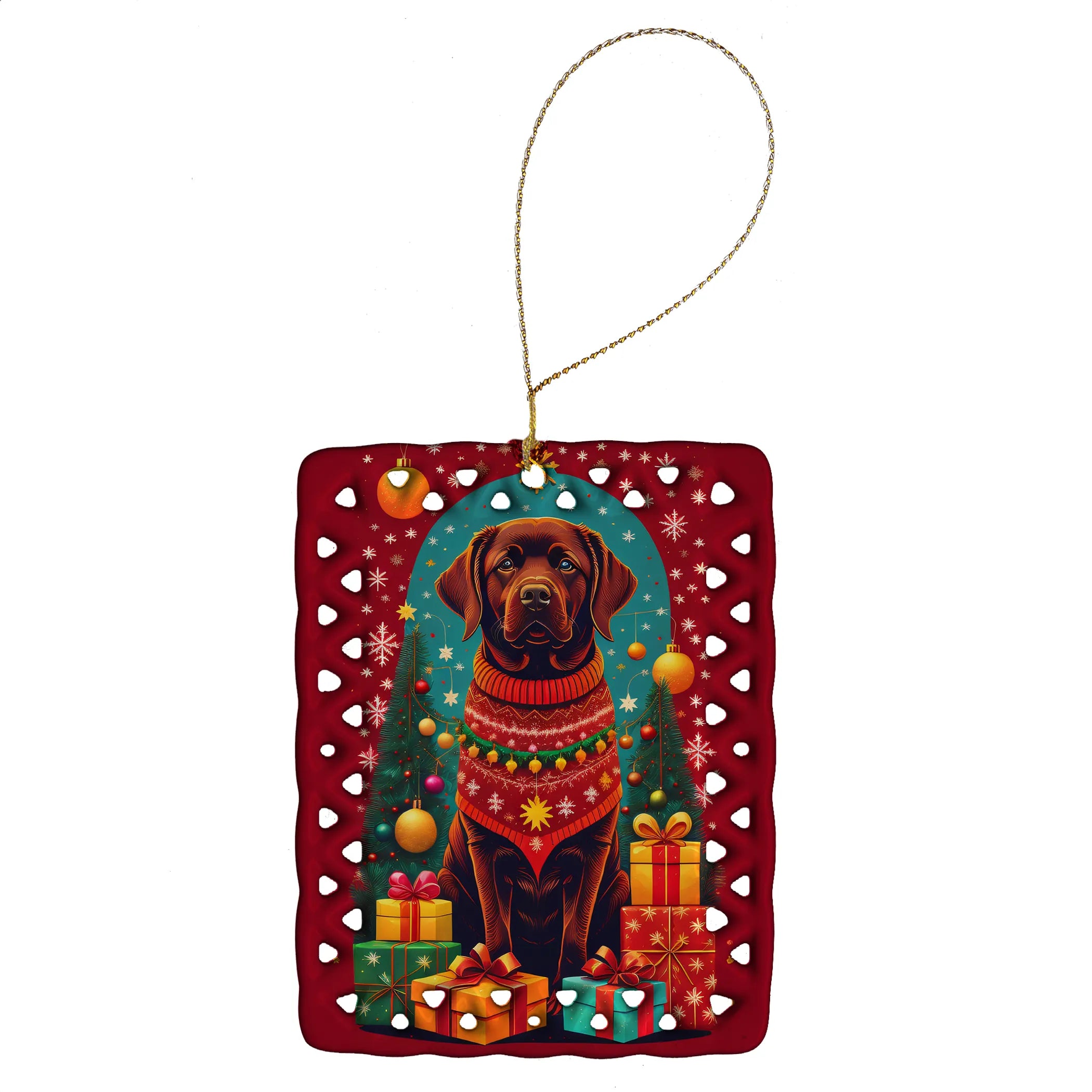 Holiday Christmas Porcelain Ornament