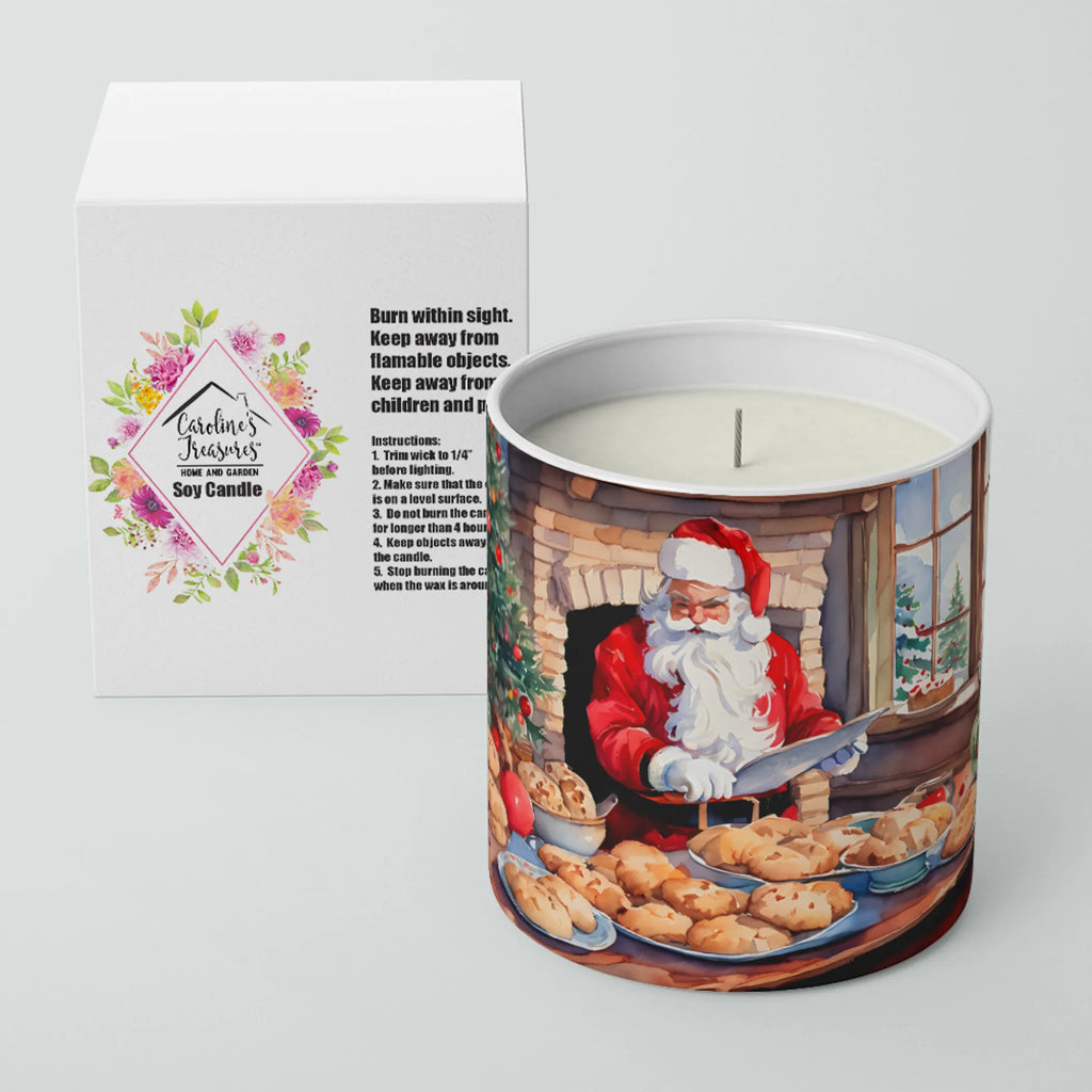 Cookies with Santa Claus Decorative Soy Candle - Size: 10 OZ | Pack Of: 1 | Collection name: Cookies with santa claus