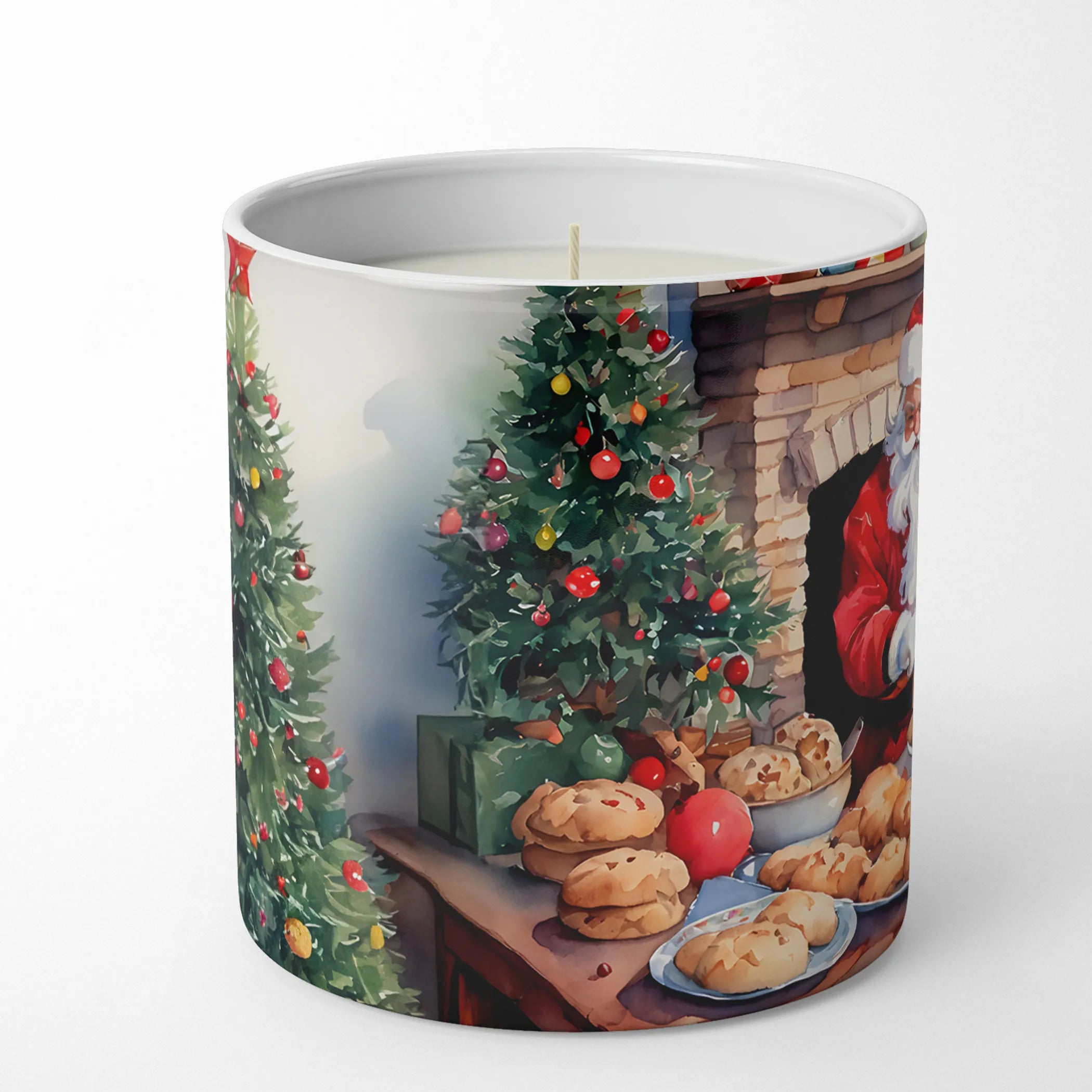 Cookies with Santa Claus Decorative Soy Candle - Size: 10 OZ | Pack Of: 1 | Collection name: Cookies with santa claus