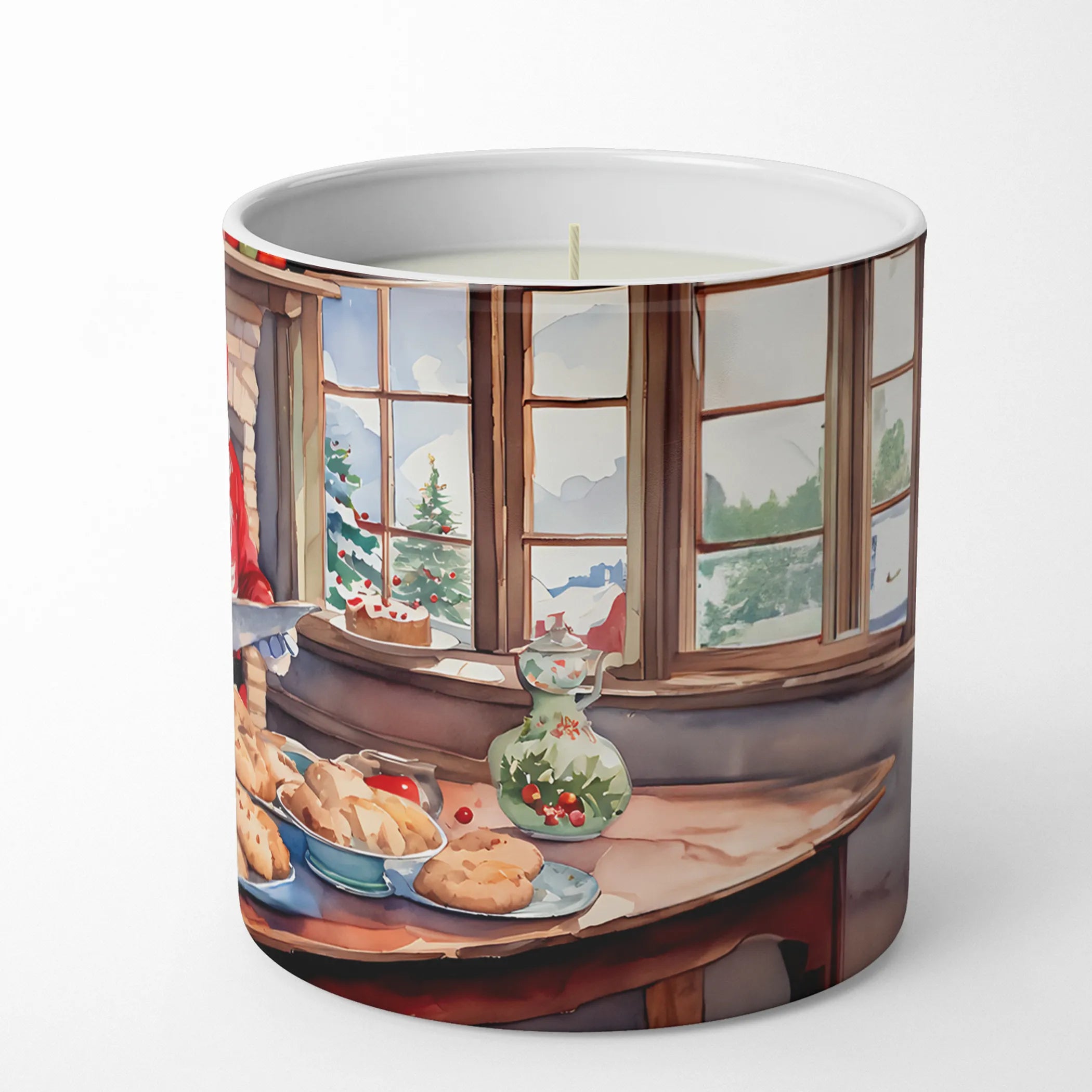 Cookies with Santa Claus Decorative Soy Candle - Size: 10 OZ | Pack Of: 1 | Collection name: Cookies with santa claus