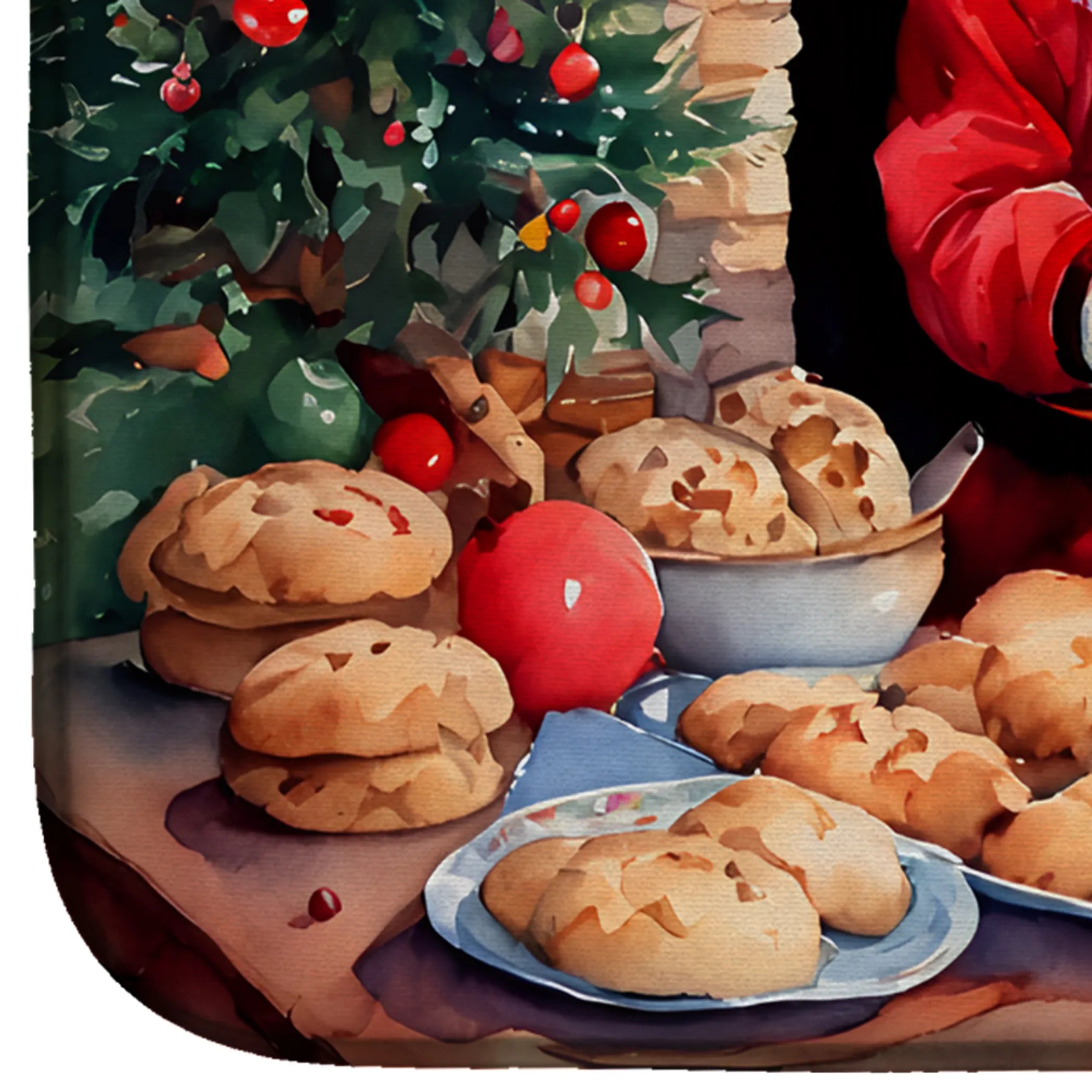 Cookies with Santa Claus Dish Drying Mat - Size: 14  X 21" | Pack Of: 1 | Collection name: Cookies with santa claus