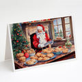 Cookies with Santa Claus Greeting Cards  - Size: 5X7 | Pack Of: 8 | Collection name: Cookies with santa claus