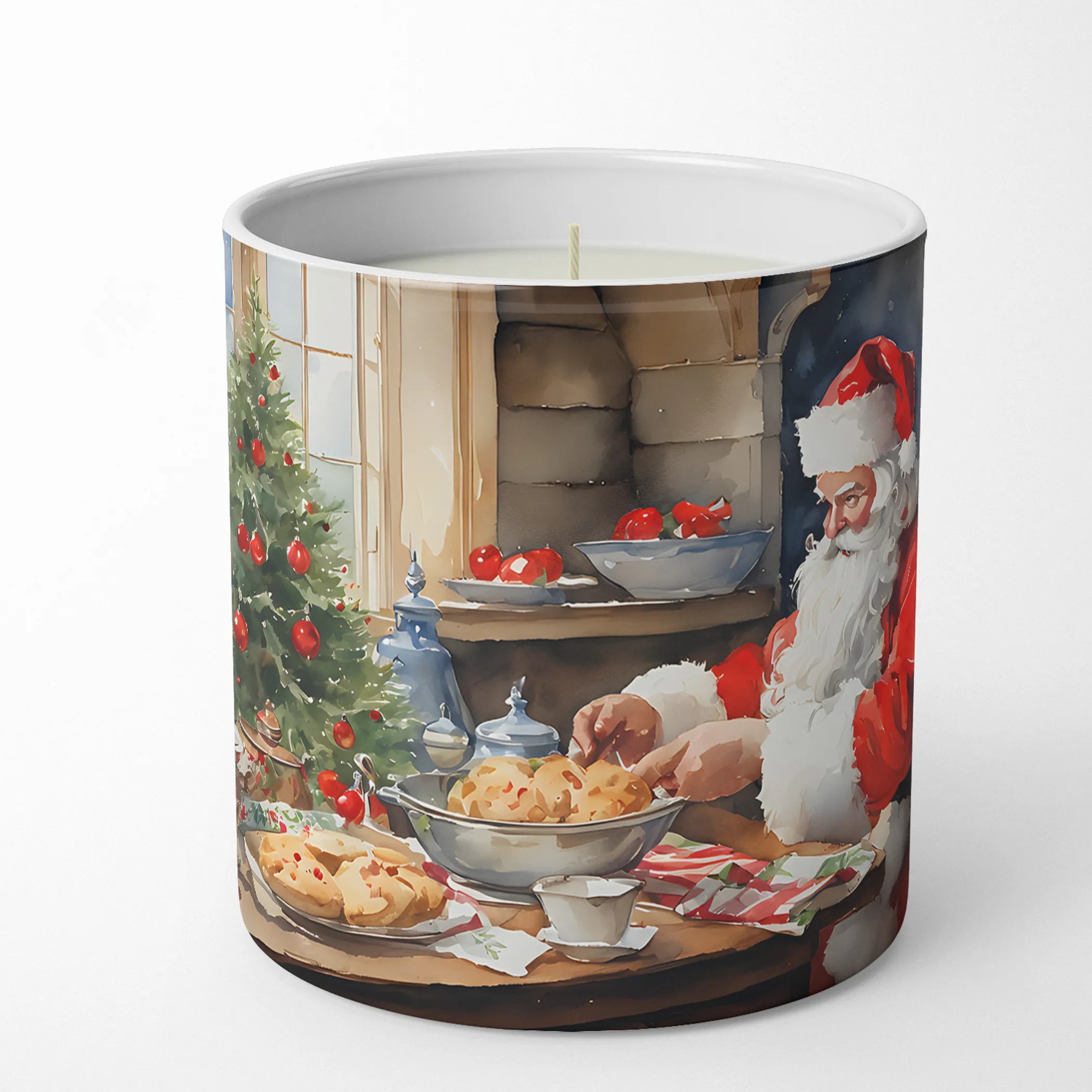 Cookies with Santa Claus Decorative Soy Candle - Size: 10 OZ | Pack Of: 1 | Collection name: Cookies with santa claus