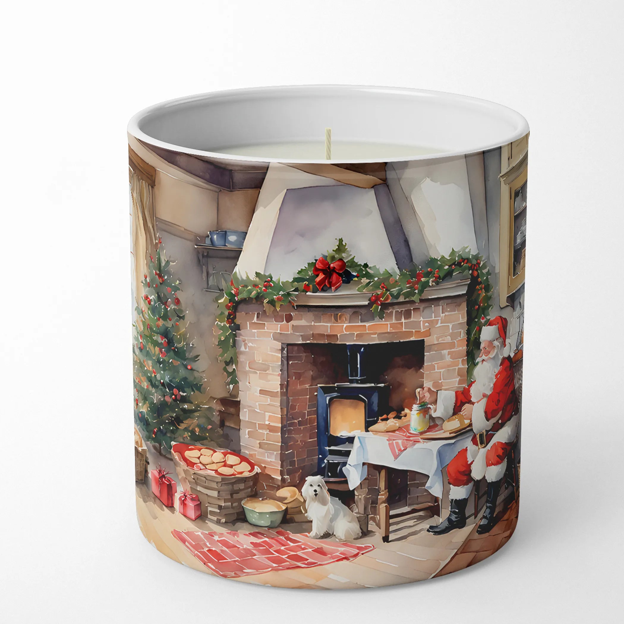 Cookies with Santa Claus Decorative Soy Candle - Size: 10 OZ | Pack Of: 1 | Collection name: Cookies with santa claus