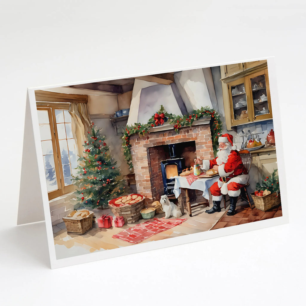 Cookies with Santa Claus Greeting Cards  - Size: 5X7 | Pack Of: 8 | Collection name: Cookies with santa claus