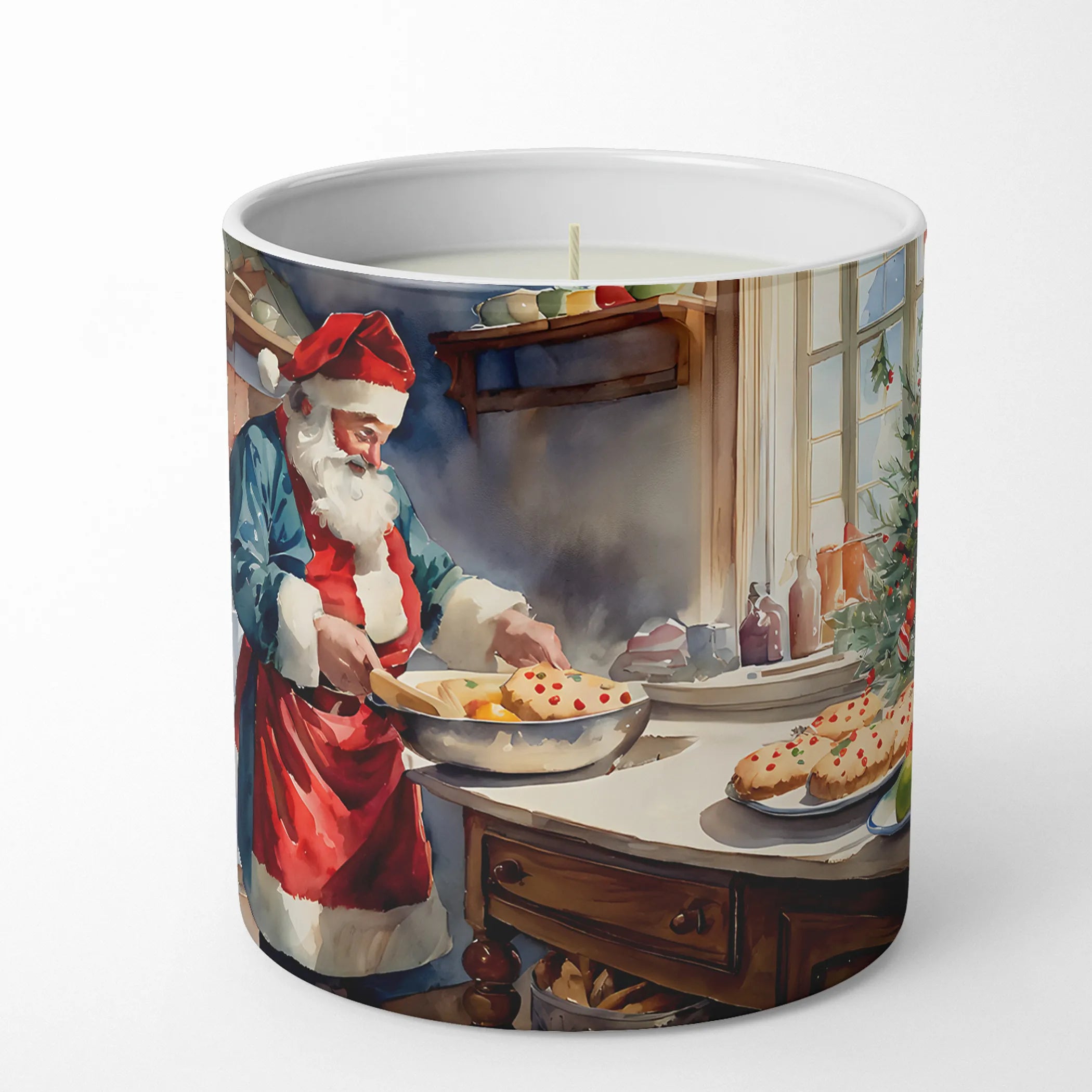 Cookies with Santa Claus Decorative Soy Candle - Size: 10 OZ | Pack Of: 1 | Collection name: Cookies with santa claus