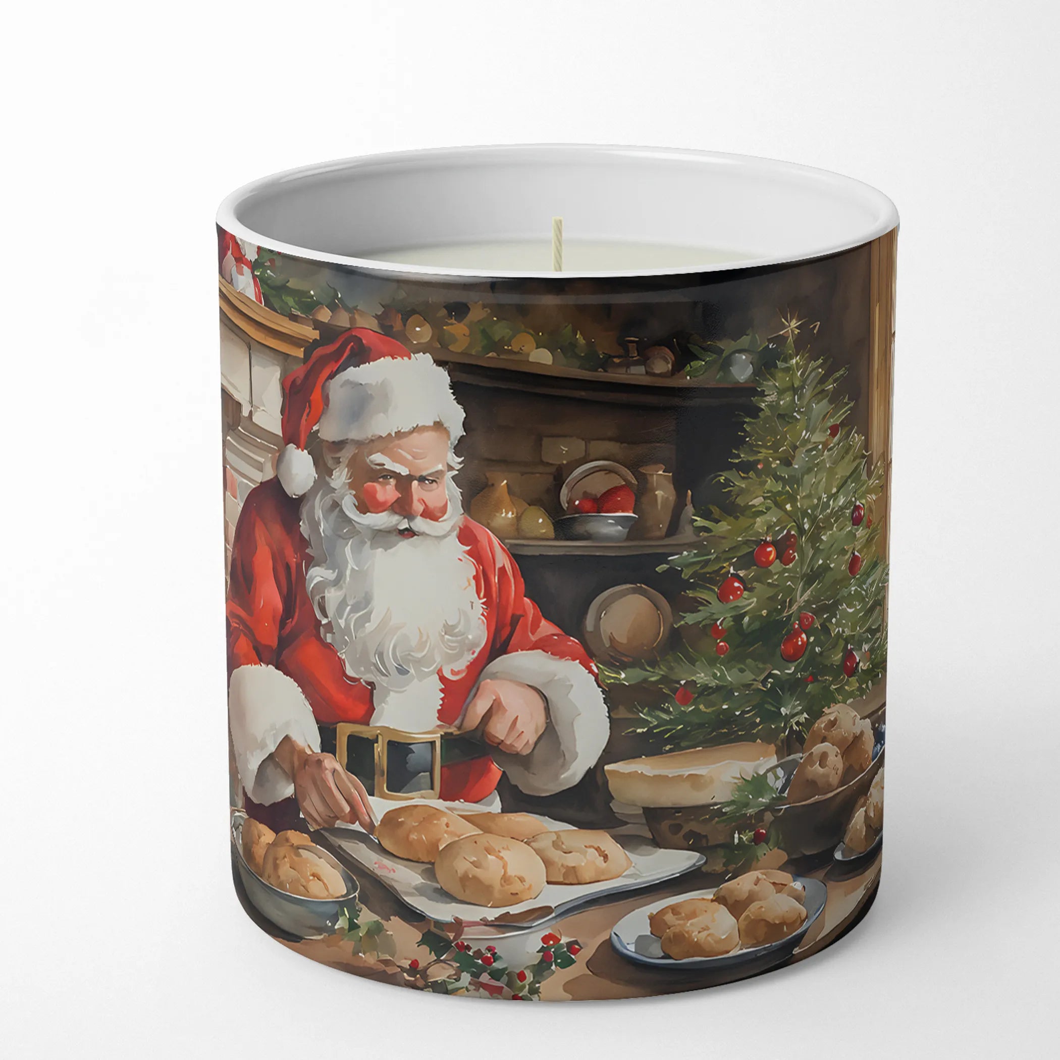 Cookies with Santa Claus Decorative Soy Candle - Size: 10 OZ | Pack Of: 1 | Collection name: Cookies with santa claus
