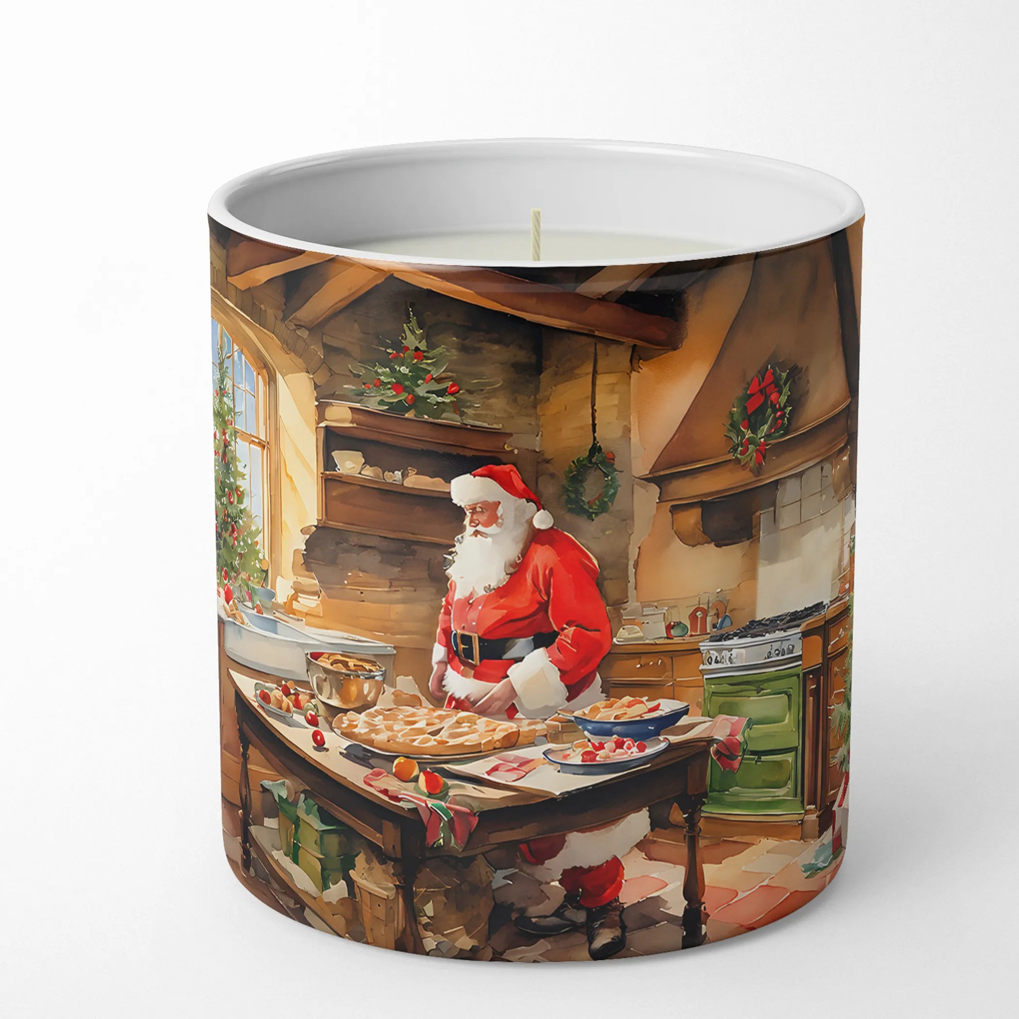 Cookies with Santa Claus Decorative Soy Candle - Size: 10 OZ | Pack Of: 1 | Collection name: Cookies with santa claus