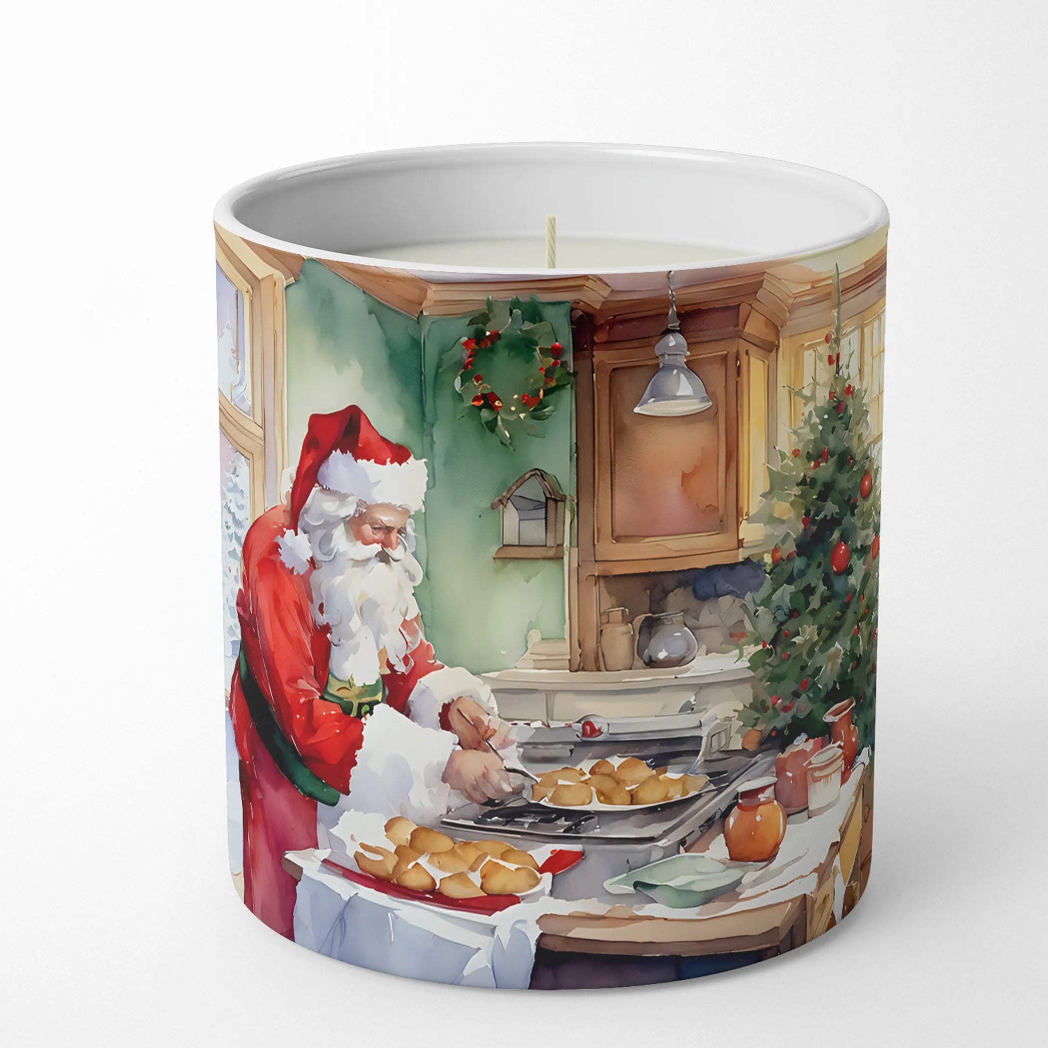 Cookies with Santa Claus Decorative Soy Candle - Size: 10 OZ | Pack Of: 1 | Collection name: Cookies with santa claus