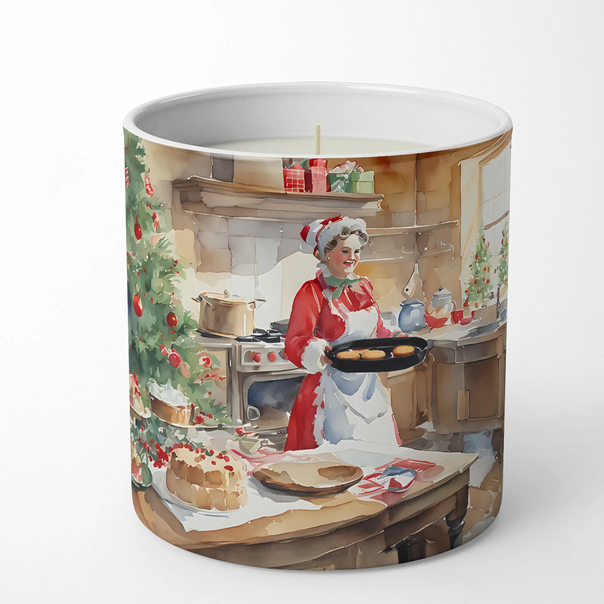 Cookies with Santa Claus Decorative Soy Candle - Size: 10 OZ | Pack Of: 1 | Collection name: Cookies with santa claus