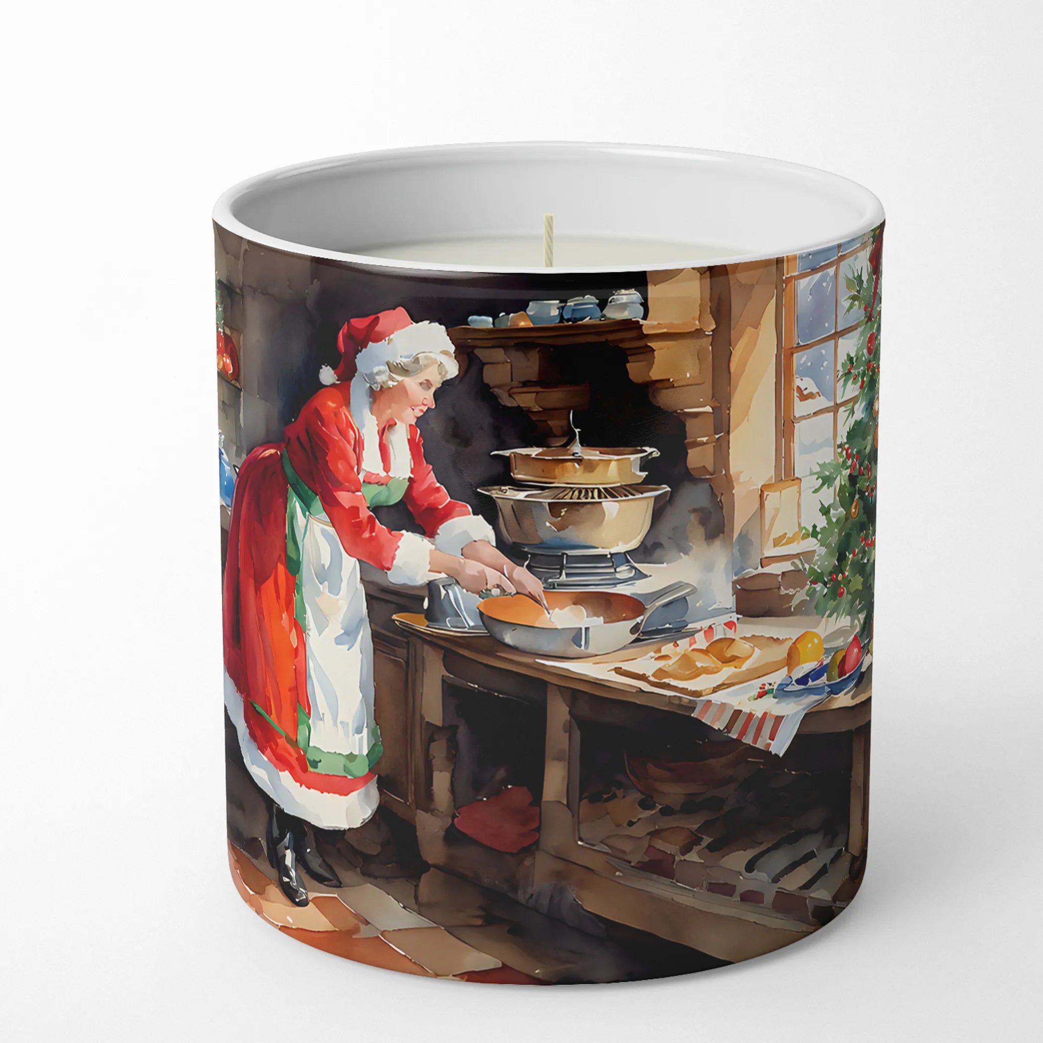 Cookies with Santa Claus Decorative Soy Candle - Size: 10 OZ | Pack Of: 1 | Collection name: Cookies with santa claus