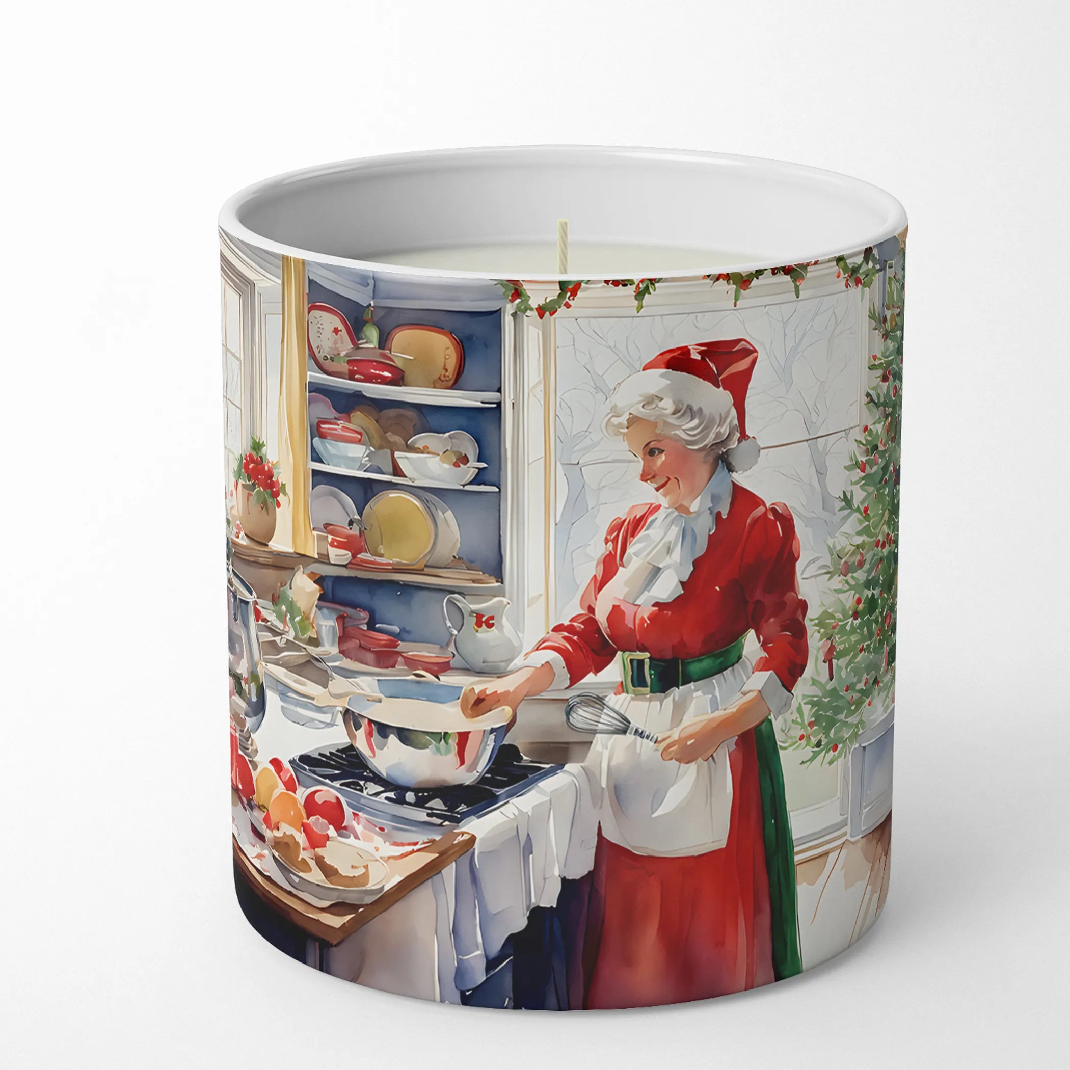 Cookies with Santa Claus Decorative Soy Candle - Size: 10 OZ | Pack Of: 1 | Collection name: Cookies with santa claus