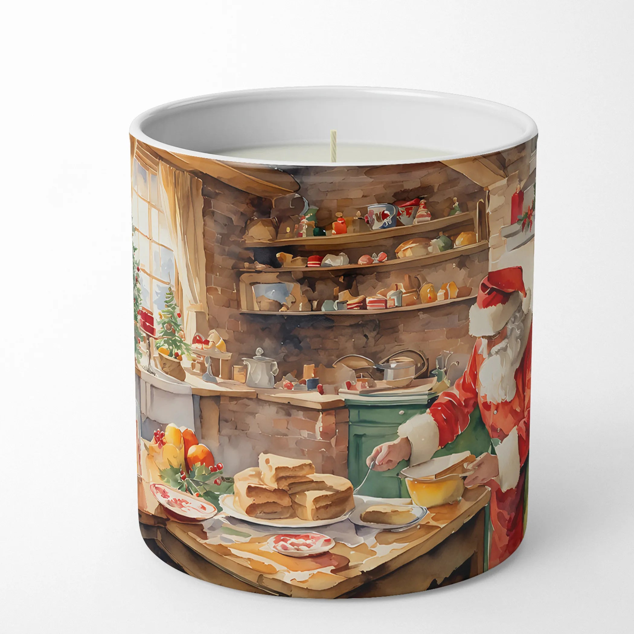 Cookies with Santa Claus Decorative Soy Candle - Size: 10 OZ | Pack Of: 1 | Collection name: Cookies with santa claus