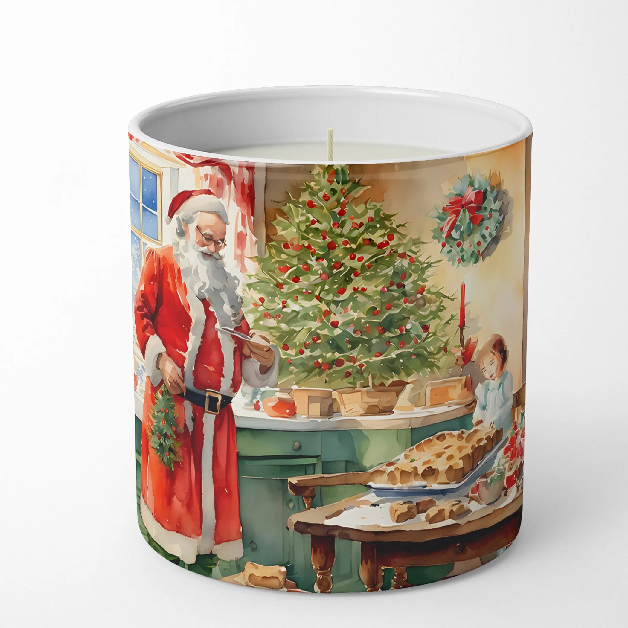 Cookies with Santa Claus Decorative Soy Candle - Size: 10 OZ | Pack Of: 1 | Collection name: Cookies with santa claus