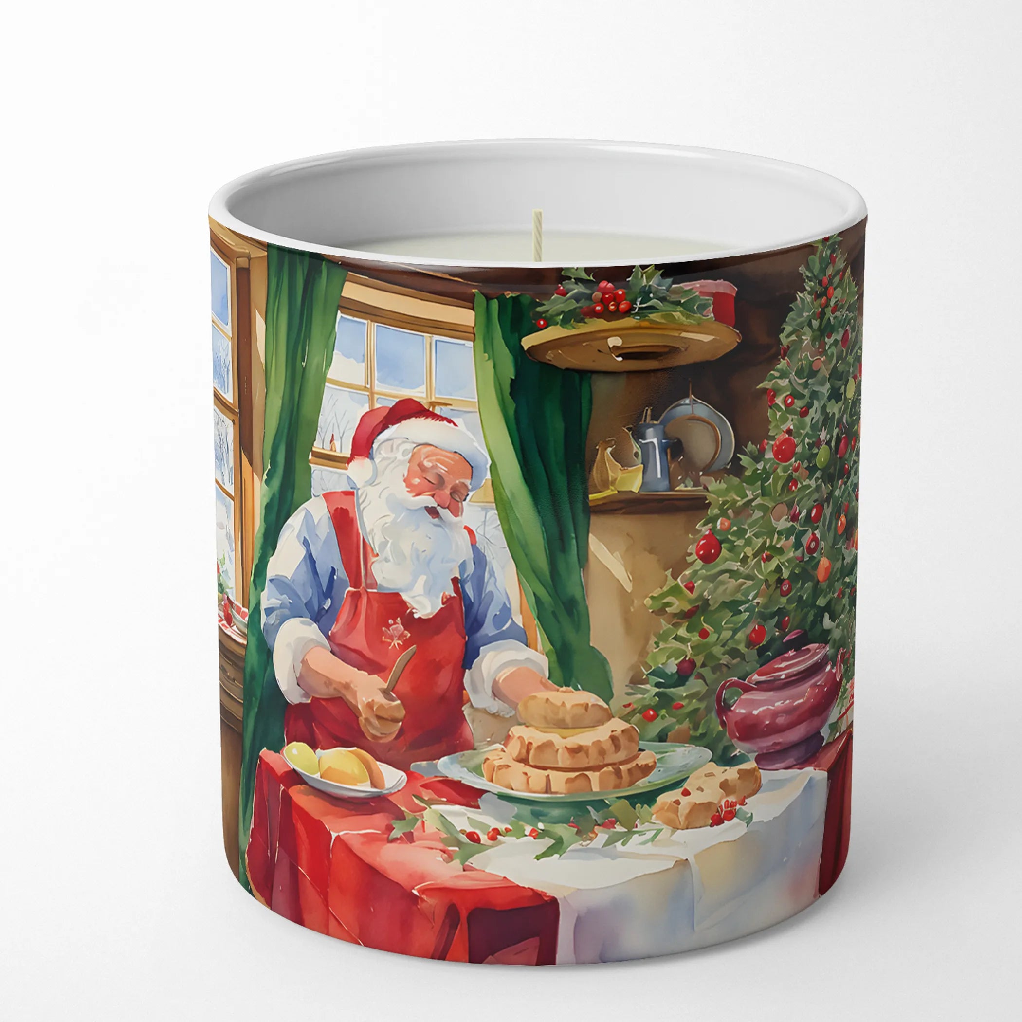 Cookies with Santa Claus Decorative Soy Candle - Size: 10 OZ | Pack Of: 1 | Collection name: Cookies with santa claus