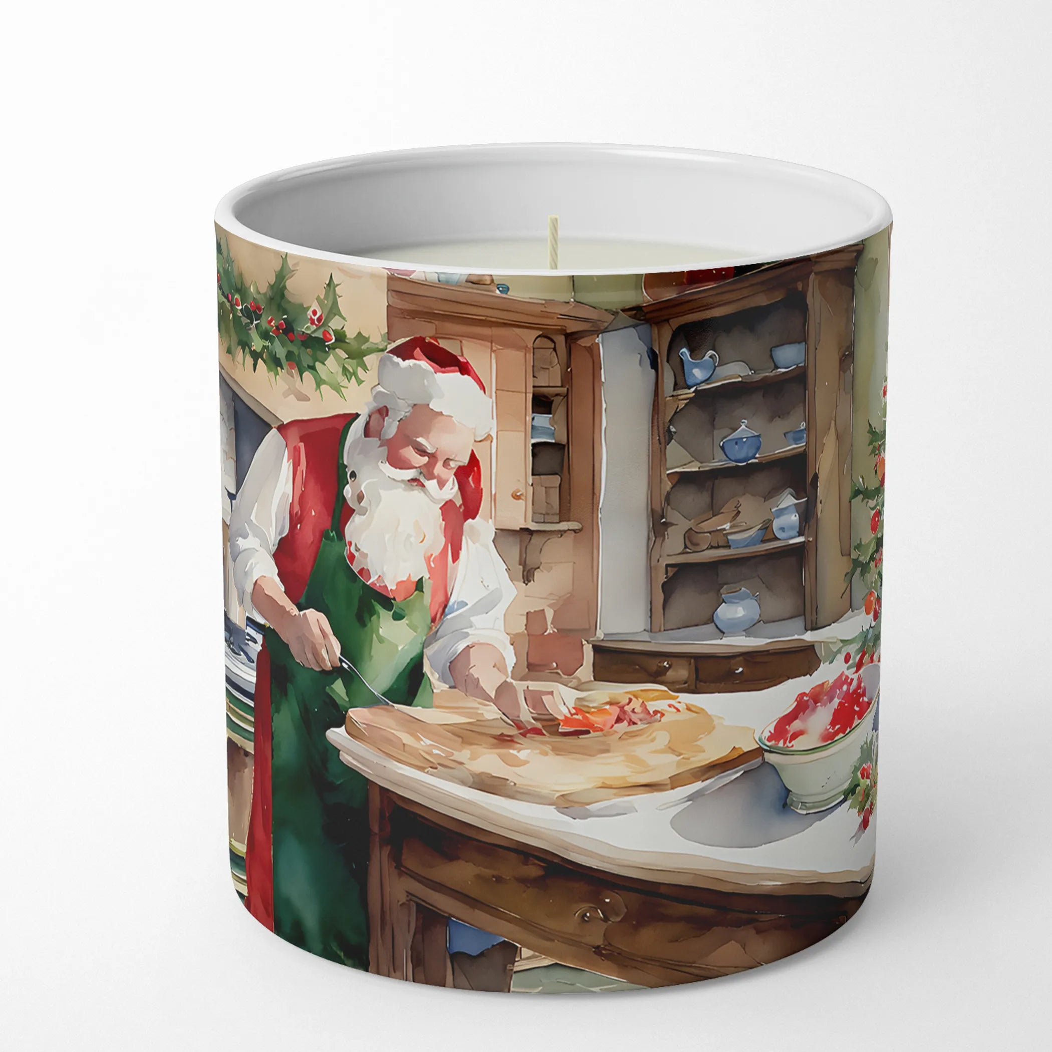 Cookies with Santa Claus Decorative Soy Candle - Size: 10 OZ | Pack Of: 1 | Collection name: Cookies with santa claus